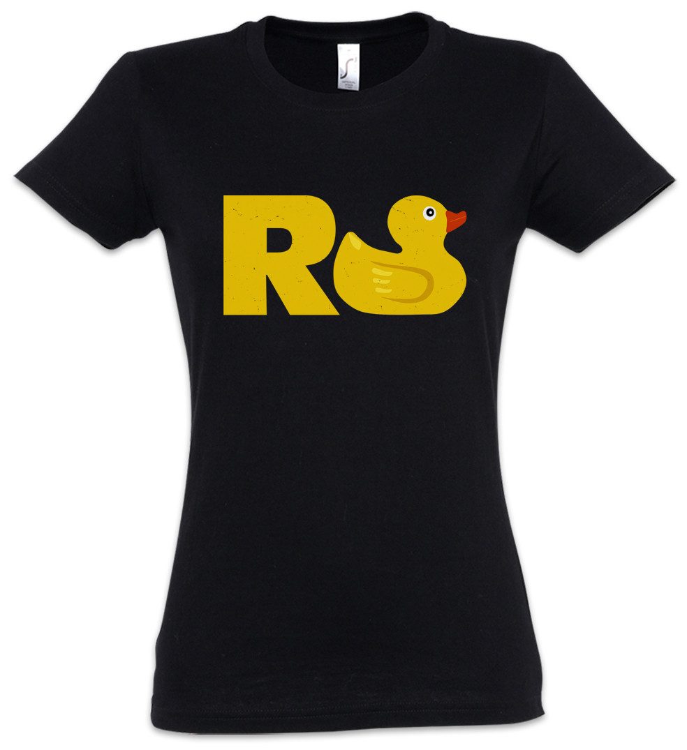 Print-Shirt Rente Gummiente Damen T-Shirt Rentner Pension Pensionär Oma Opa Spaß