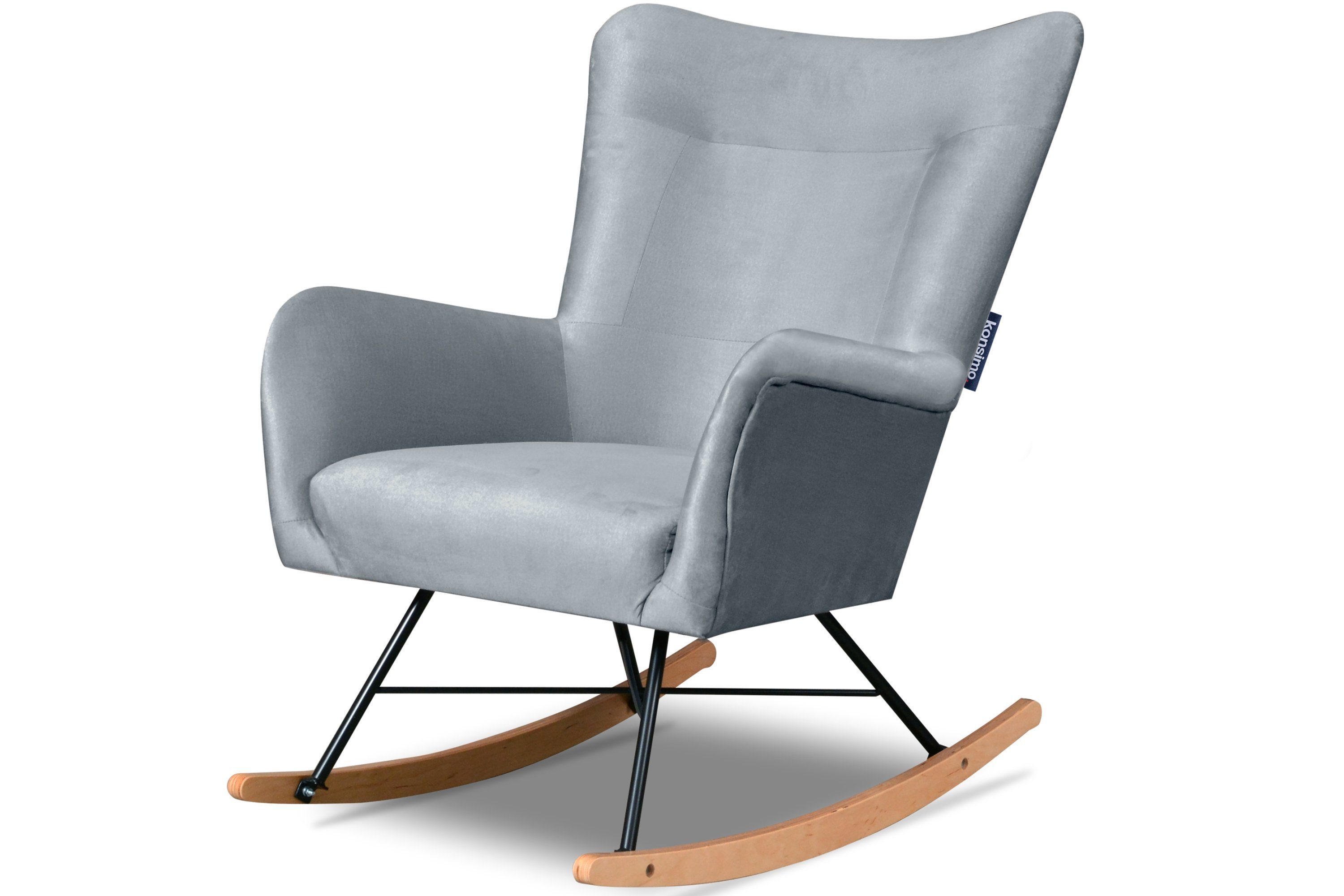 KONSIMO® Кресла-качалки ADDUCTI Stillsessel, Schaukelstuhl, pflegeleichter Veloursstoff,Hergestellt in EU