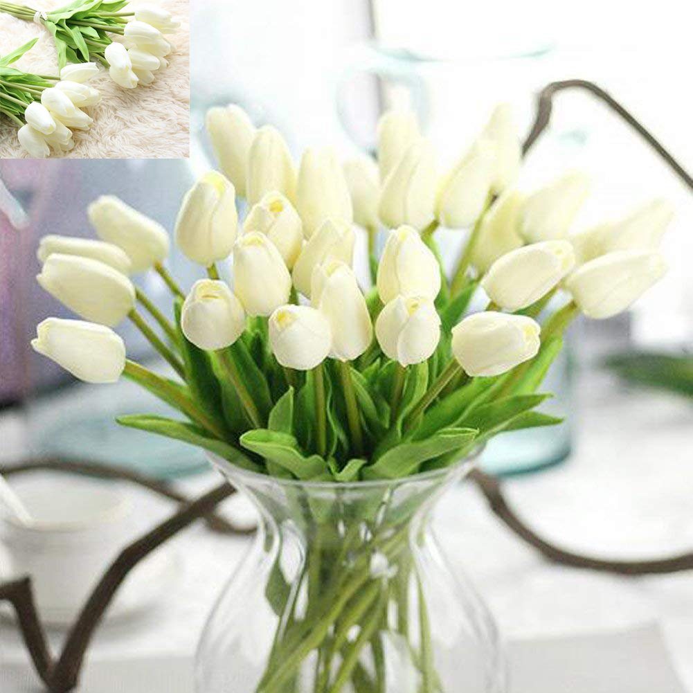 Tulpenstrauß, 30PCS Tulpen GelldG Blumen Künstliche Gefälschter Kunstblume