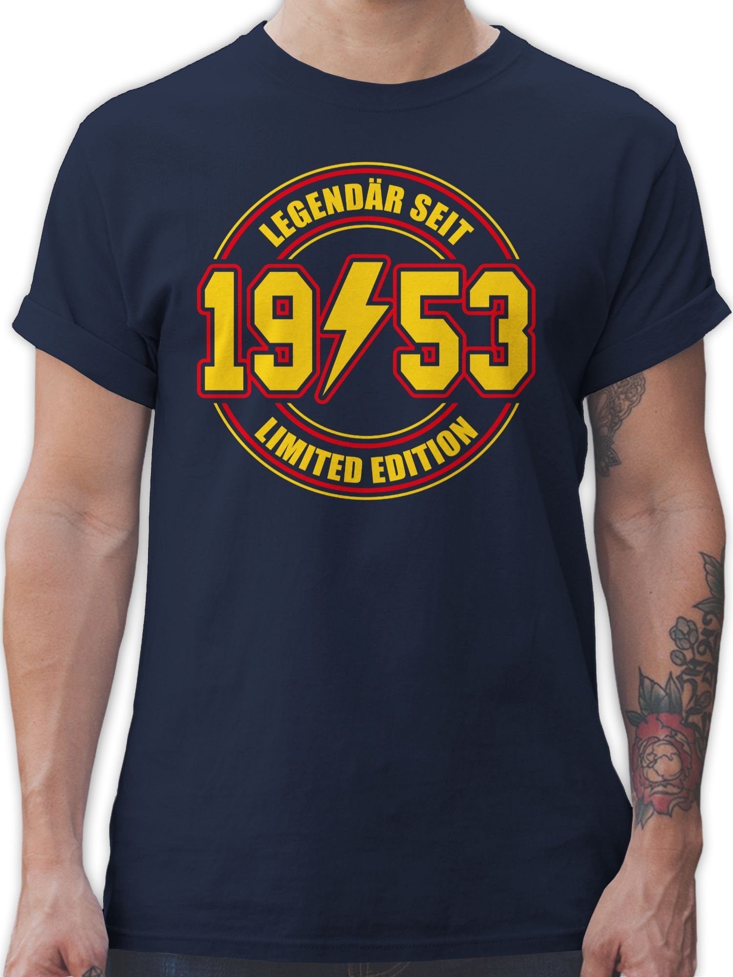 Legendär Limited seit 70. Navy Geburtstag Shirtracer Edition T-Shirt Blau 1953 2