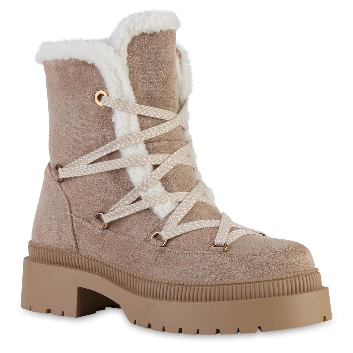 VAN HILL 841472 Schnürstiefelette Damen Leicht Gefüttert Schnürstiefeletten günstig online kaufen