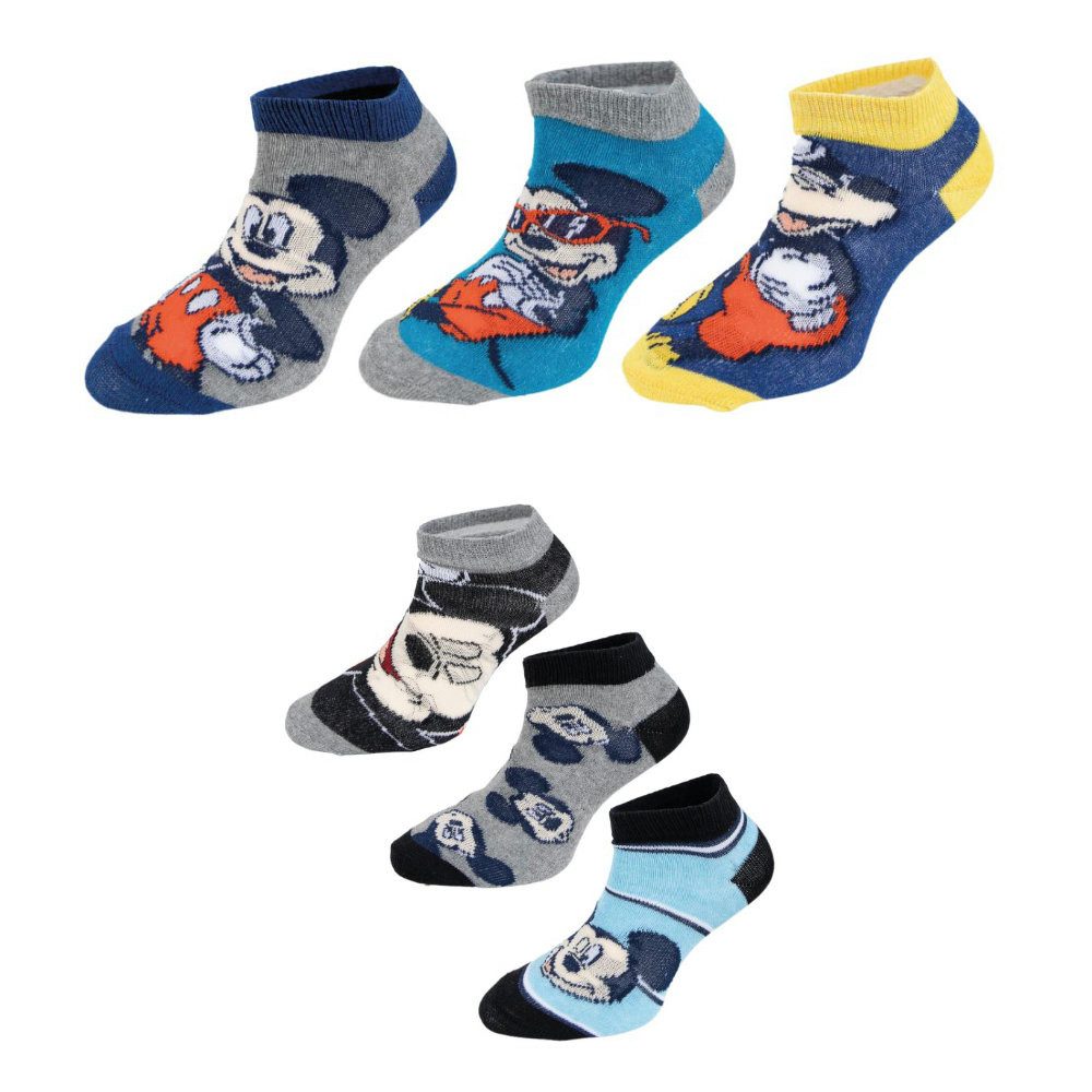 Disney Kurzsocken Disney Mickey Maus 6-er Pack Kinder Jungen kurze Socken (6er-Pack) Gr. 23 bis 34