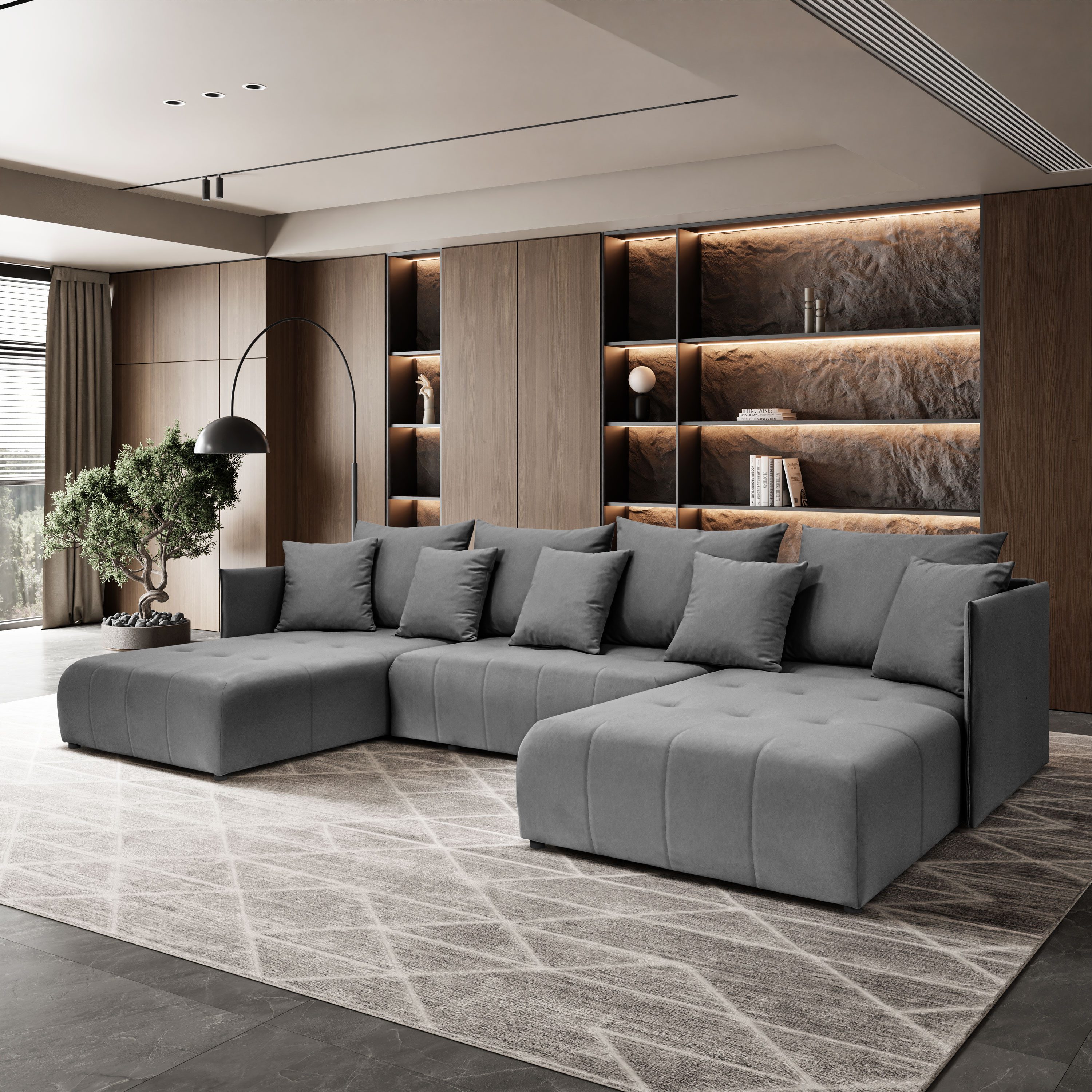 Kaiser Меблі Ecksofa Sofa U form, Couch U form Hannover U stoff Castel