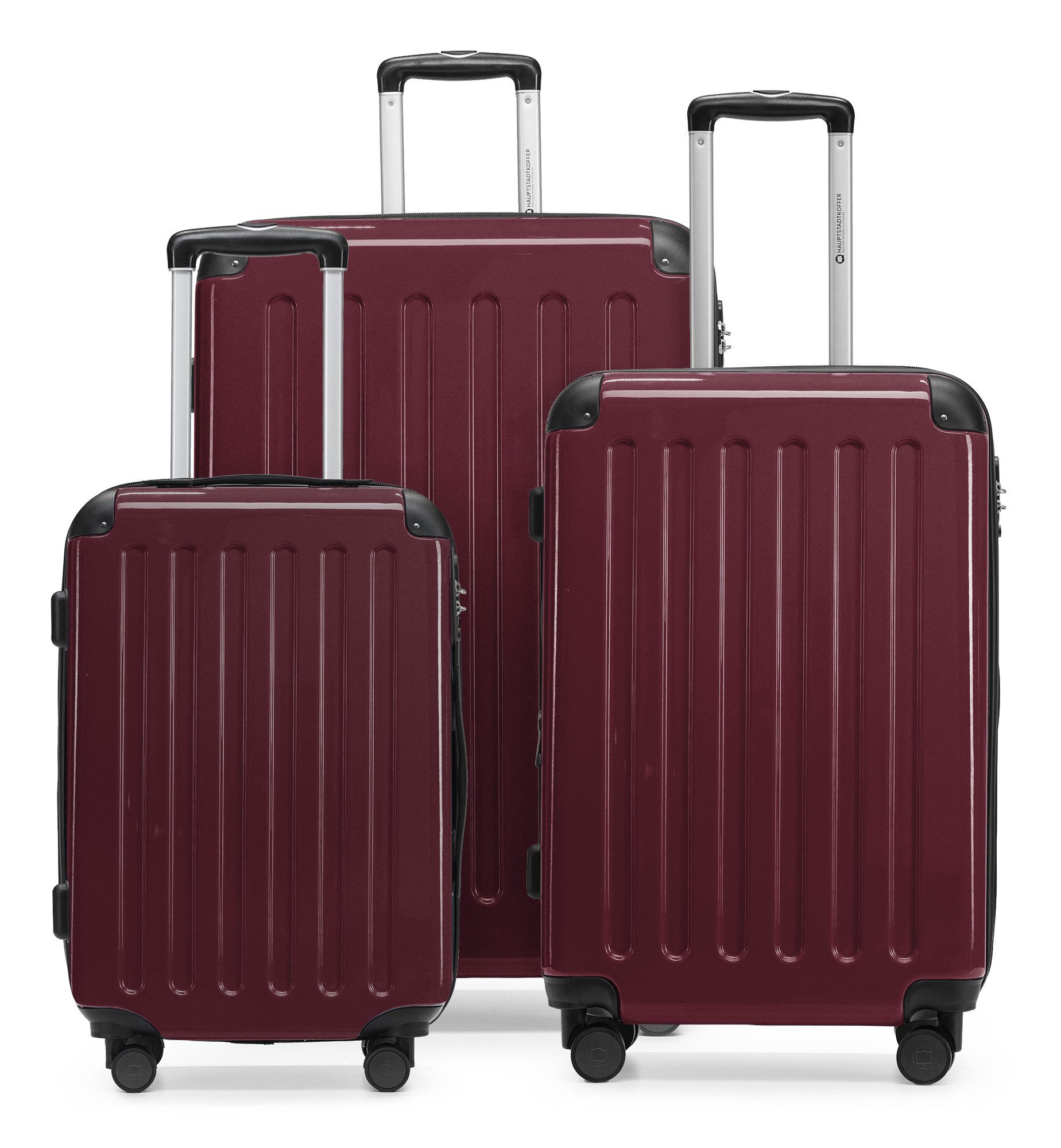 Hauptstadtkoffer Hartschalen-Trolley Alex, 4 Rollen, 3er Koffer-Set, 4 Rollen, TSA 235L