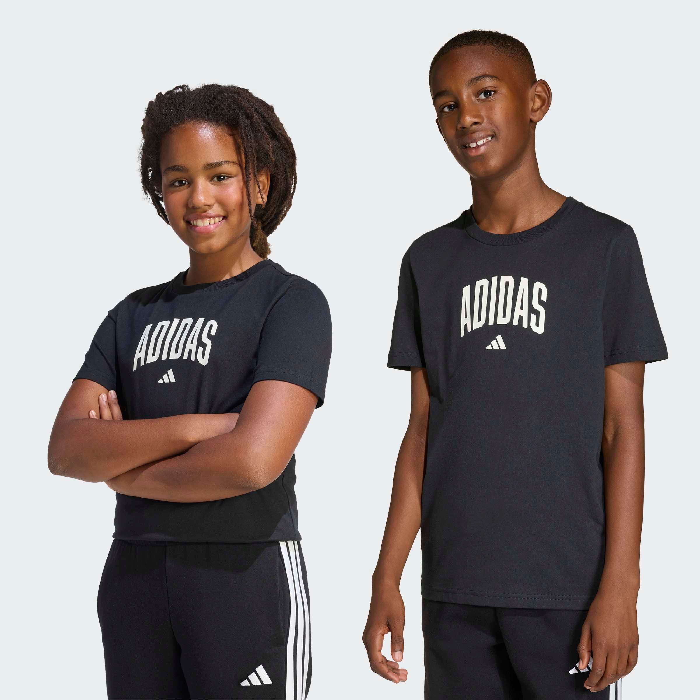 adidas Sportswear T-Shirt COLLEGIATE GRAPHIC KIDS für Kinder, mit grafischem Design, aus Baumwolle