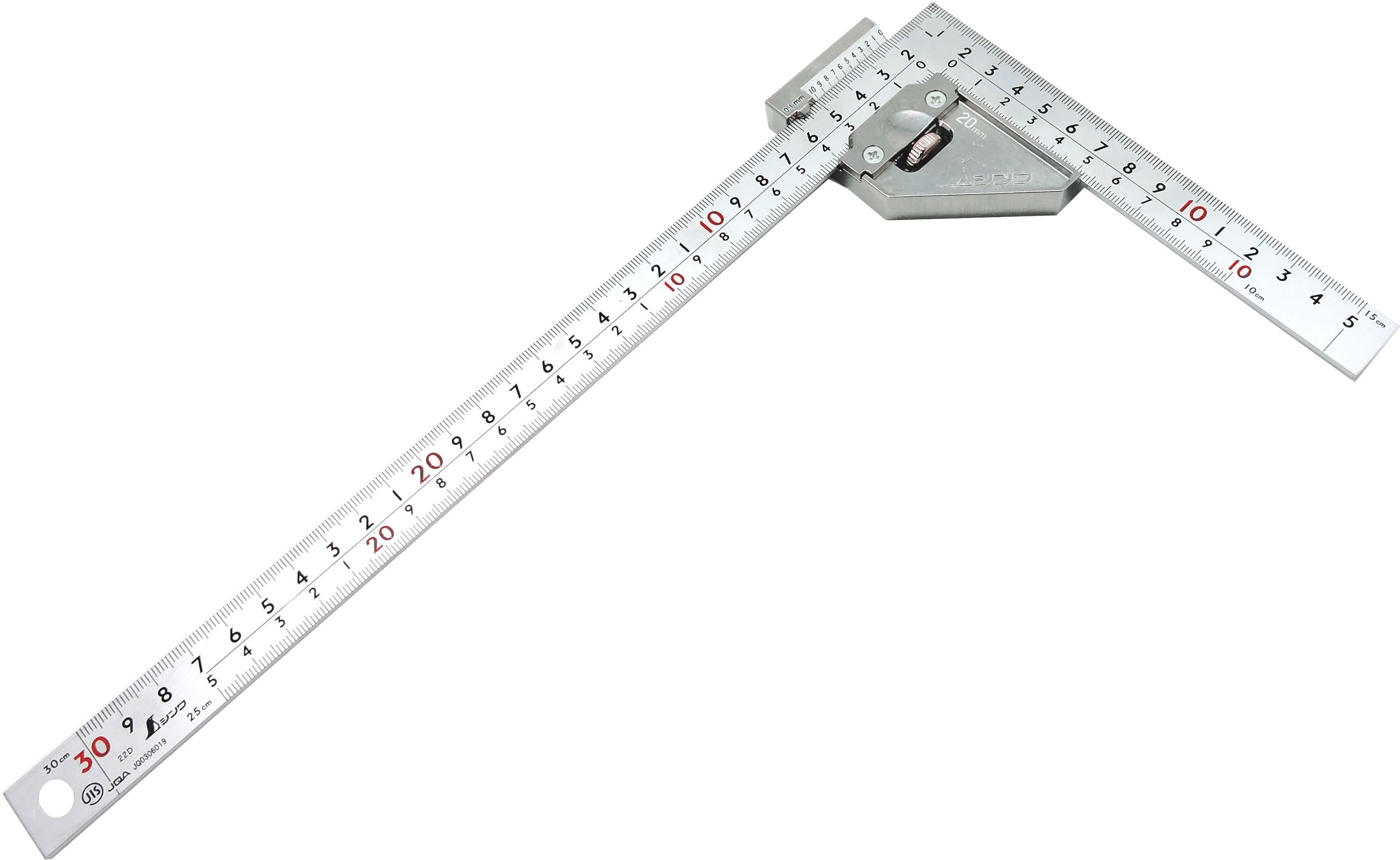 FAMEX Zimmermannswinkel 12513 Shinwa Zimmermannswinkel, (300x150mm, 1-St), mit Stopper, Made in Japan