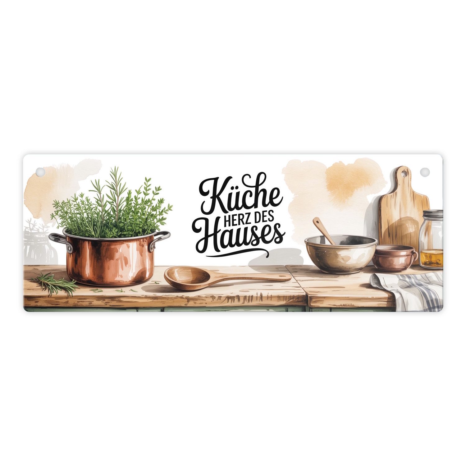 speecheese Metallschild Herz des Hauses Küche Metallschild für Bauernhausküche