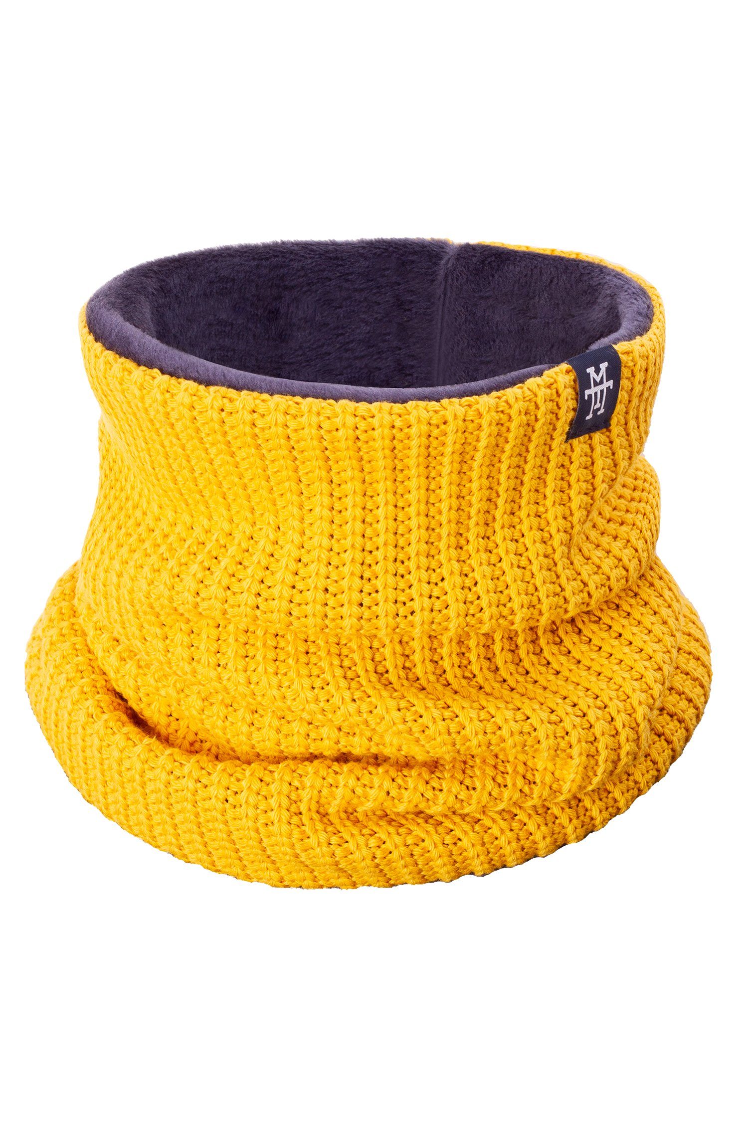 Manufaktur13 Loop Knit Neckwarmer - Schlauchschal, Halstuch, Halsschal, dehnbar/flexibel Mustard