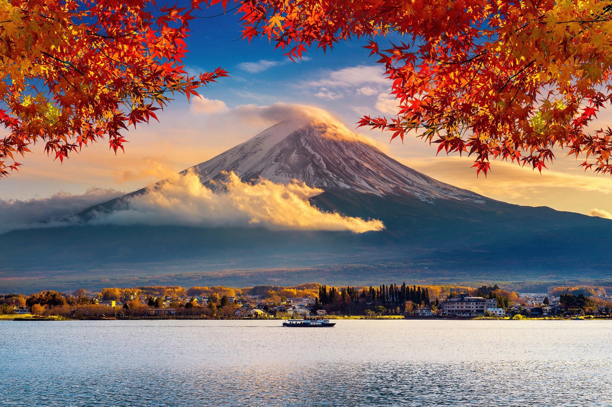 Papermoon Fototapete FUJI BERG-JAPAN GEBIRGE WALD günstig online kaufen