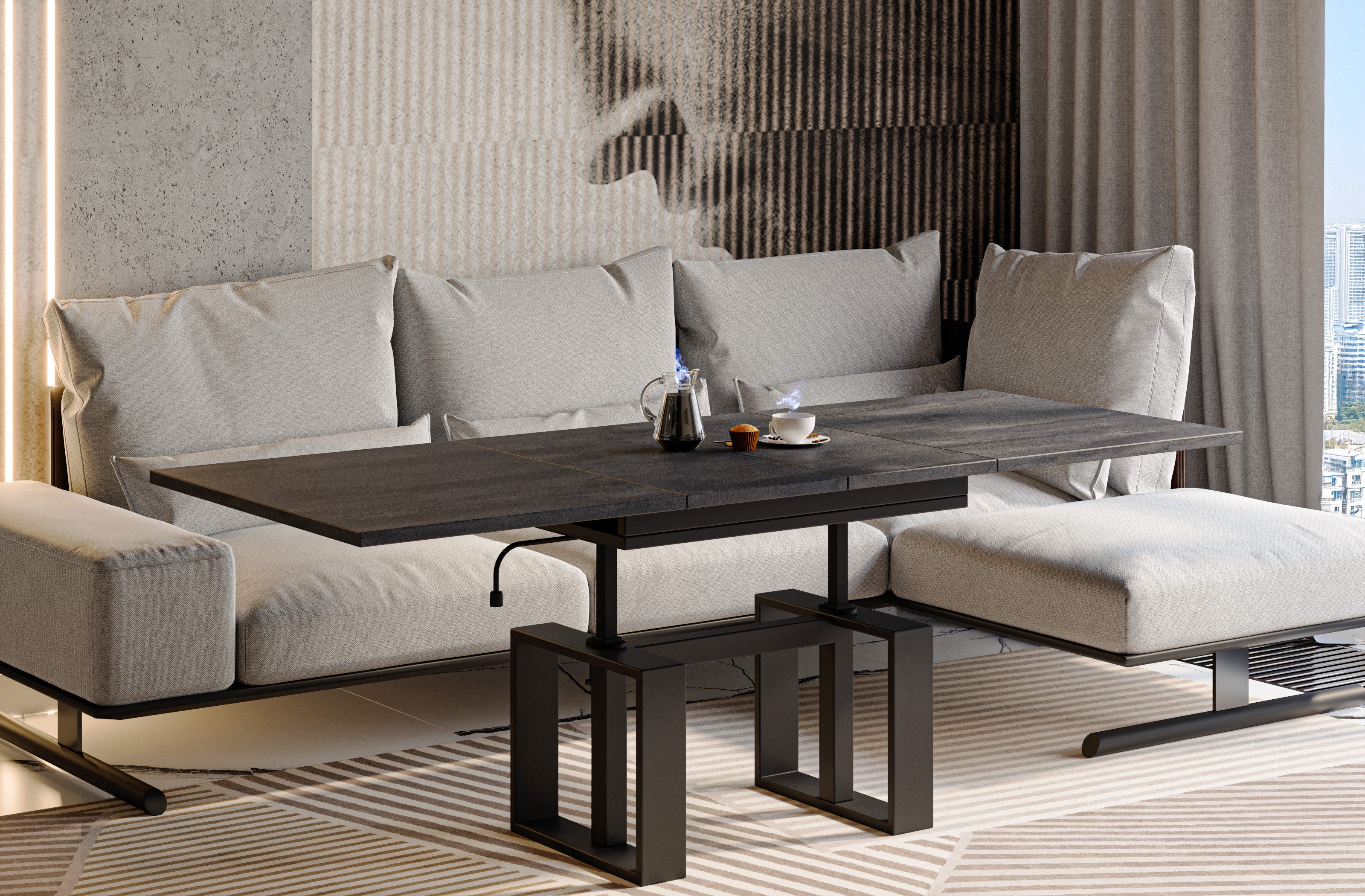 Endo-Moebel Couchtisch Empoli - ausziehbar 110-170cm günstig online kaufen