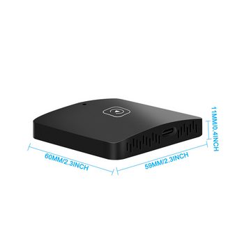 Hikity Apple CarPlay Adapter kabelgebunden auf kabellos für OEM Adapter Wireless Adapter zu Plug & Play, Apple CarPlay Drahtlos-Adapter