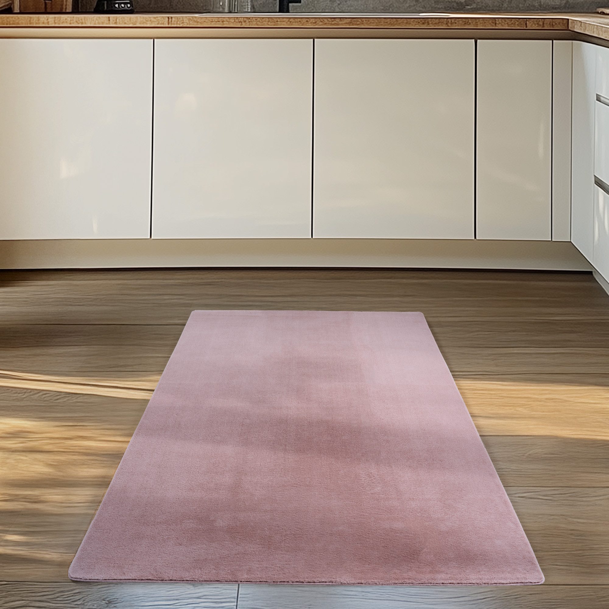 Carpettex Veloursteppich Unicolor - Einfarbig, Läufer, Höhe: 11 mm, Perfekt geeignet für Wohnzimmer, Schlafzimmer,Küche,Kinderzimmer