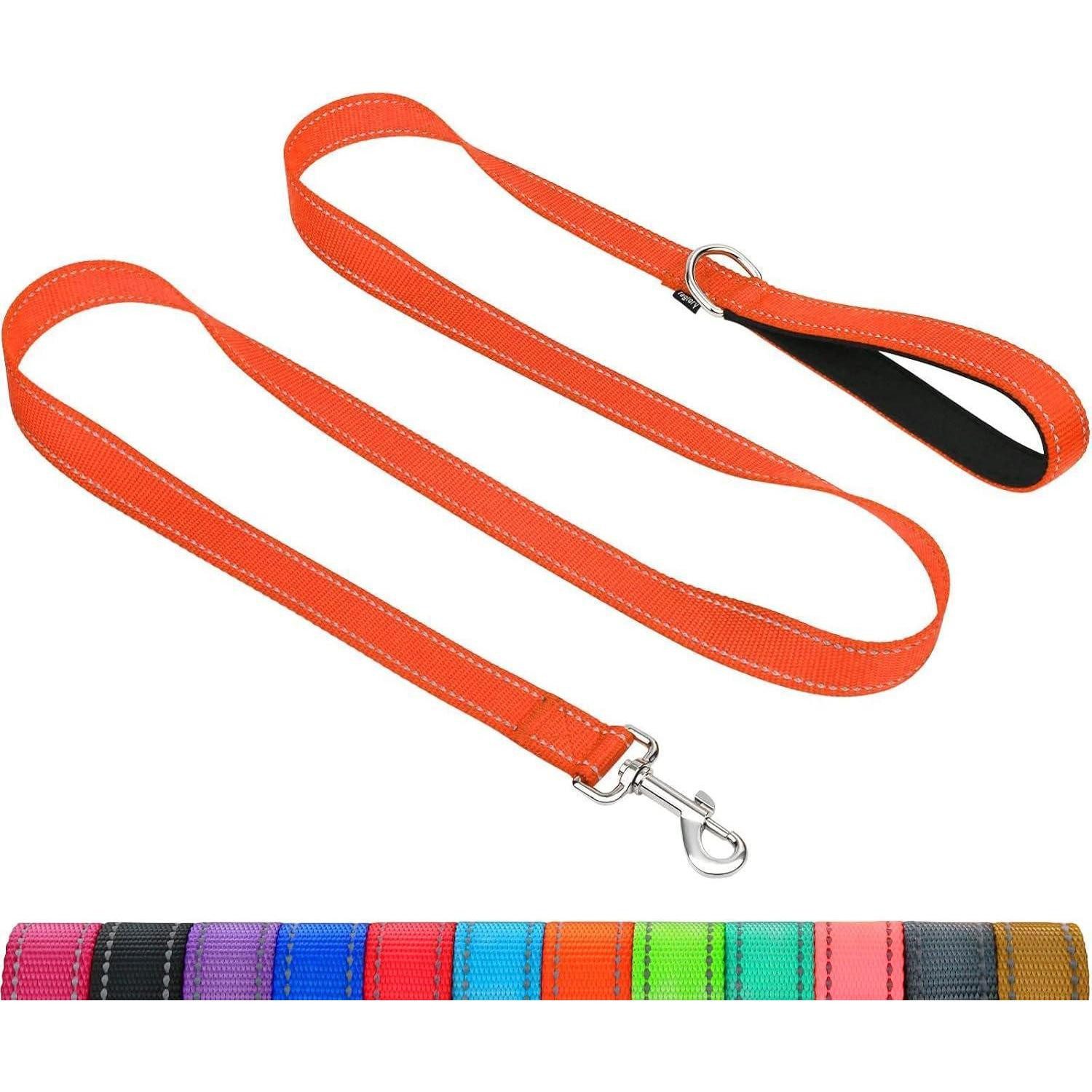 LuxusKollektion Hundeleine Hundeleine Mittelgroße Große Hunde 1.2 m x 2.5 cm (1er Pack) Orange