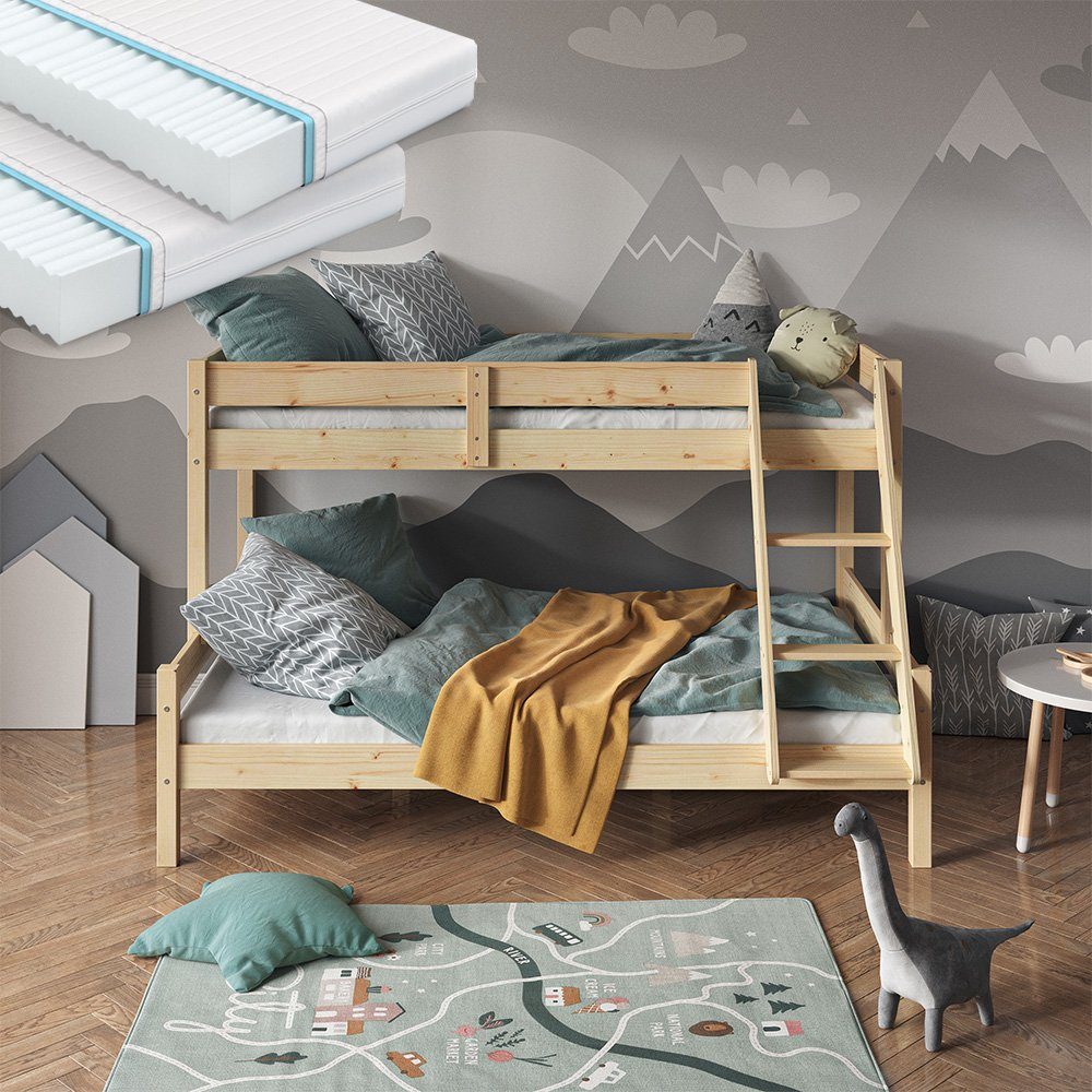 VitaliSpa® Etagenbett Everest, Naturholz, 120x200 / günstig online kaufen
