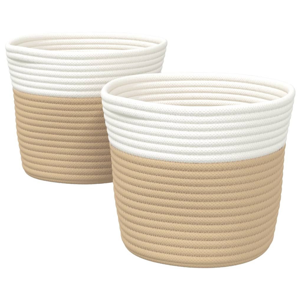 furnicato Aufbewahrungskorb Aufbewahrungskörbe 2 Stk. Beige günstig online kaufen