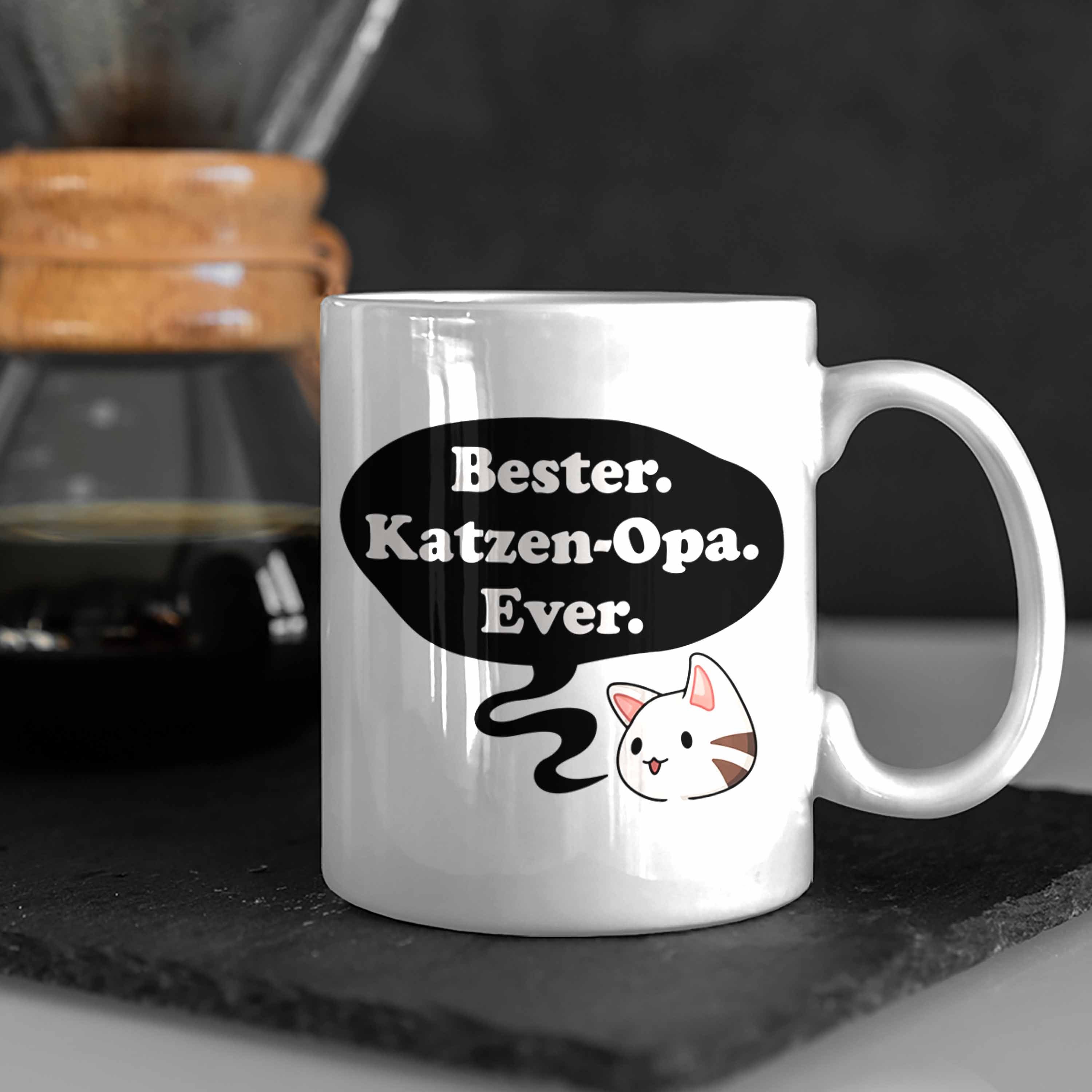 Katzenbesitzer Tasse für Tasse Weiss Großvater Lustige Vatertag Opa Geburtstag Opa Geschenke Kaffeetasse Katzen Spruch mit - Trendation Trendation