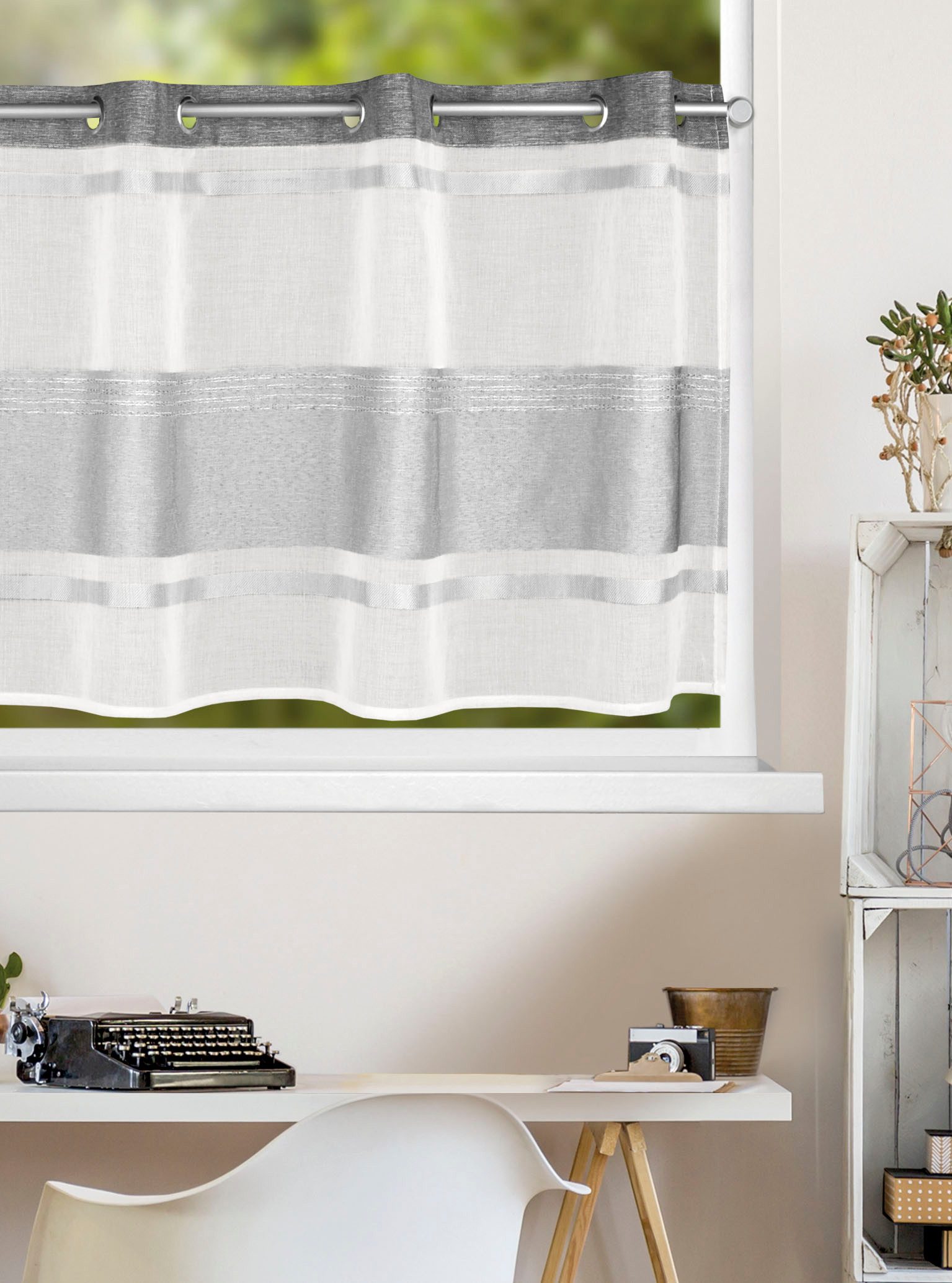 HOMING Panneaux Clareta (1 St), Ösen, halbtransparent, 50 x 140 cm (Höhe x Breite), Fertigschal