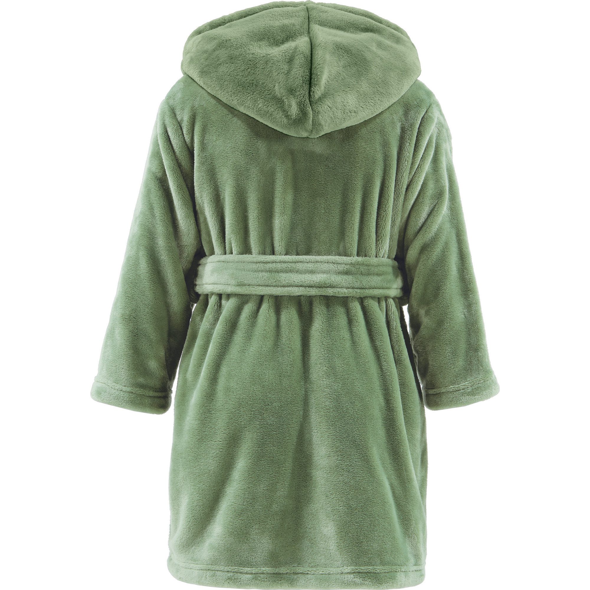 REDBEST Kinderbademantel Kinder-Bademantel "Perris" mit Kapuze, Rückenlänge: 63 cm, Fleece, mit Kapuze/mit Aufsatztasche:, default, Fleece Uni – Bild 2 von 4