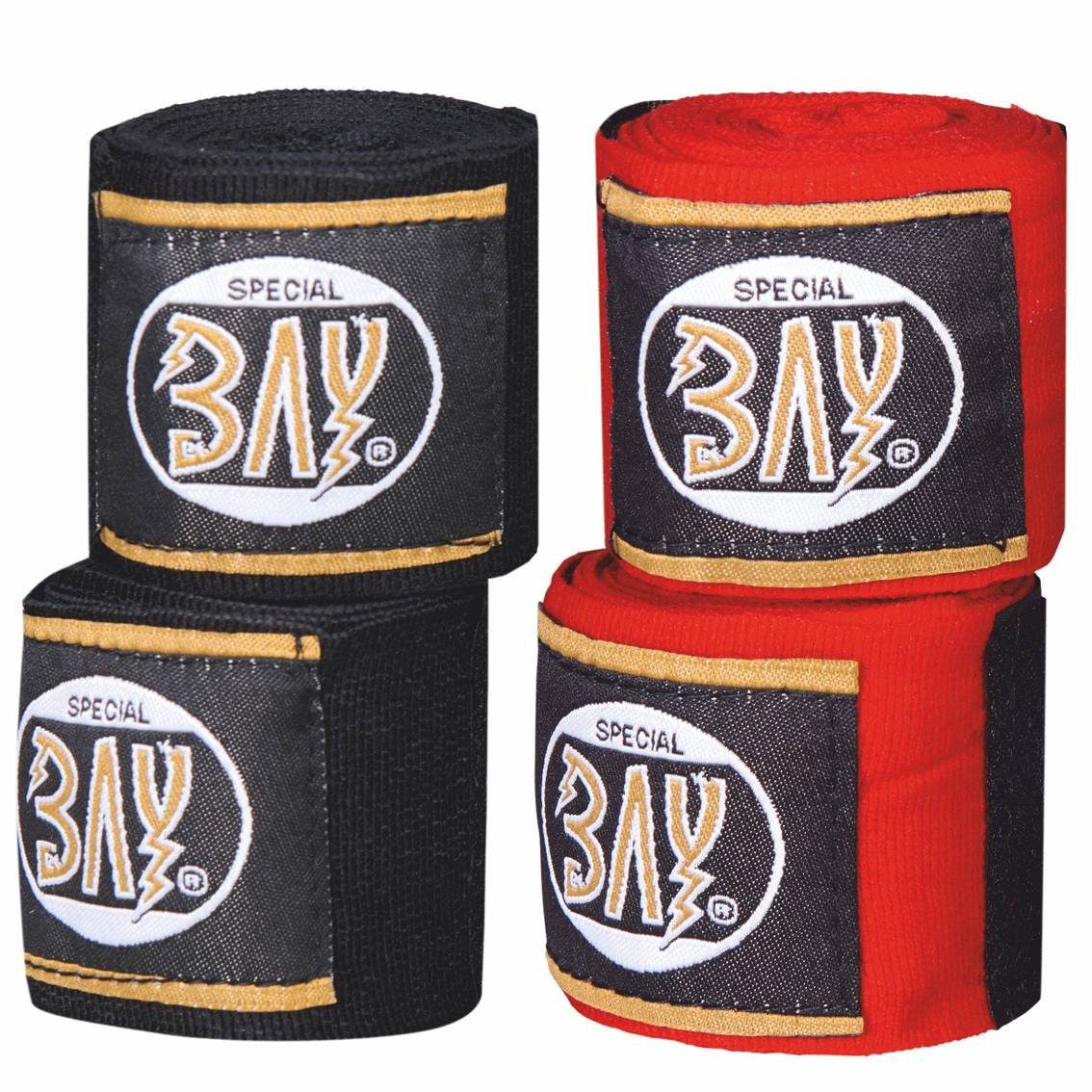 BAY-Sports Boxbandagen Mega 3,5 m Box-Bandagen Handbandagen Boxen schwarz