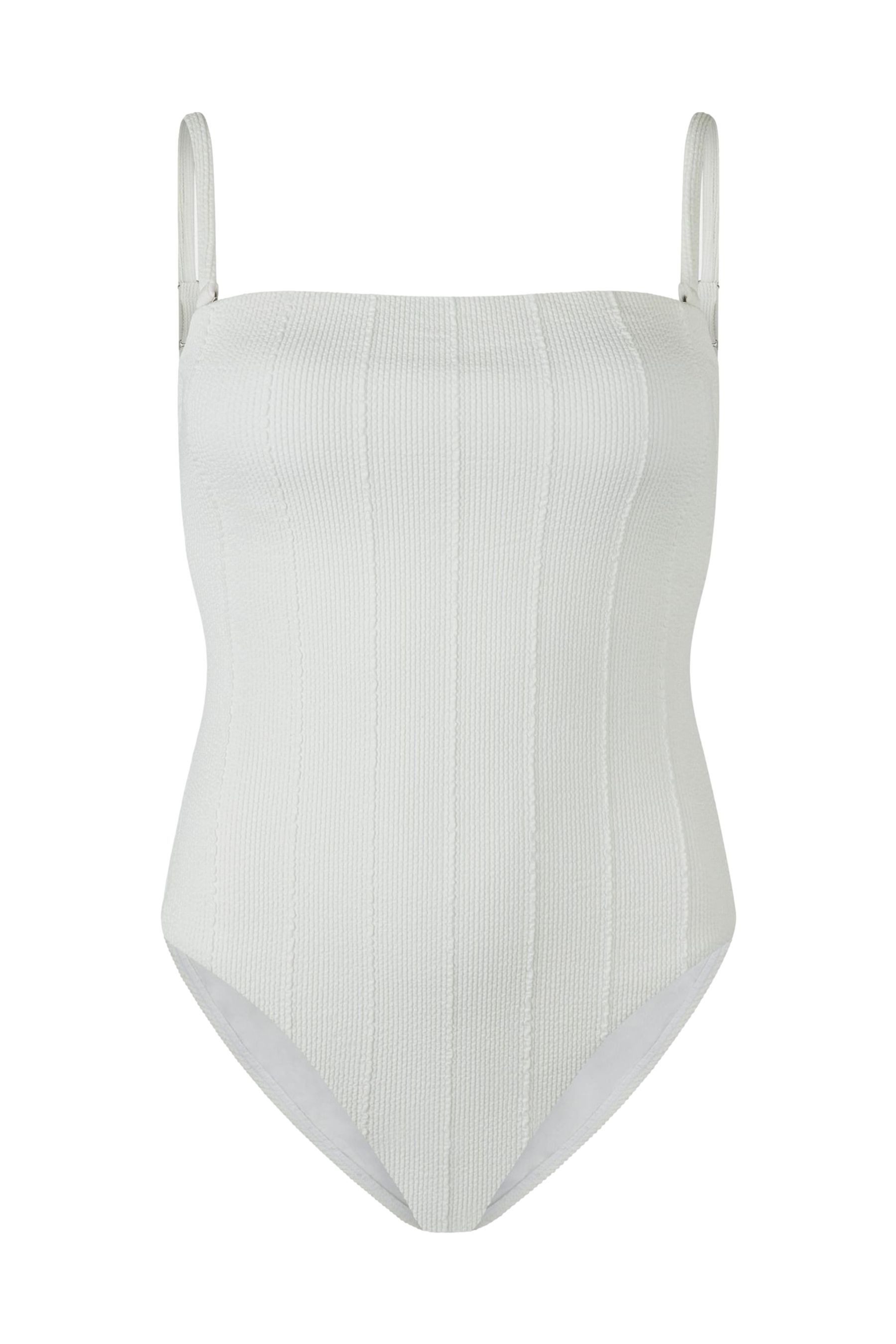 Mint Velvet Badeanzug Mint Velvet bachformender Ripple Bandeau-Badeanzug (1-St)