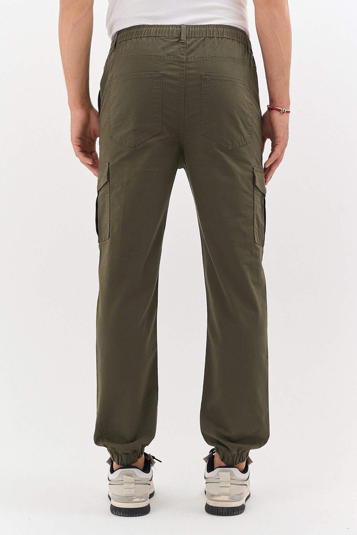COMEOR Cargohose Herren Stretch Relaxed Fit mit 6 Taschen und Kordelzug Elastischer Beinabschluss, Kordelzug am Bund, Hoher Tragekomfort