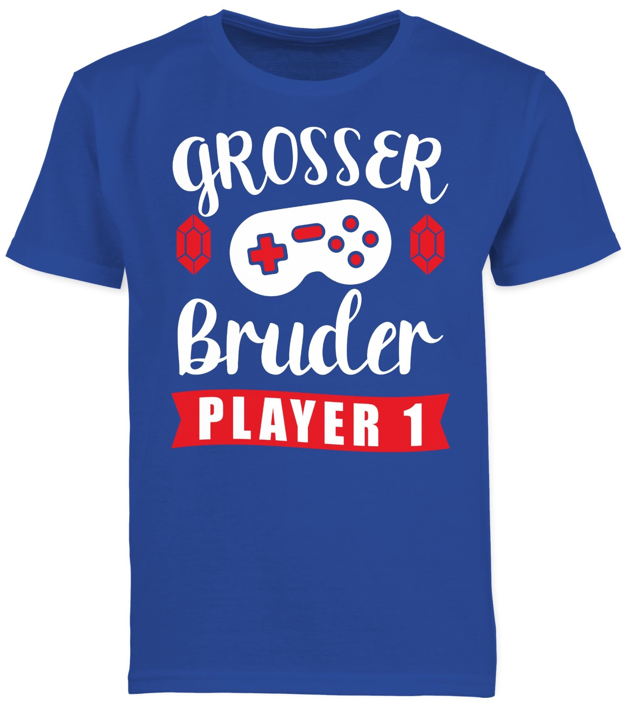Player - Großer Bruder 3 1 Großer T-Shirt Royalblau Shirtracer Bruder