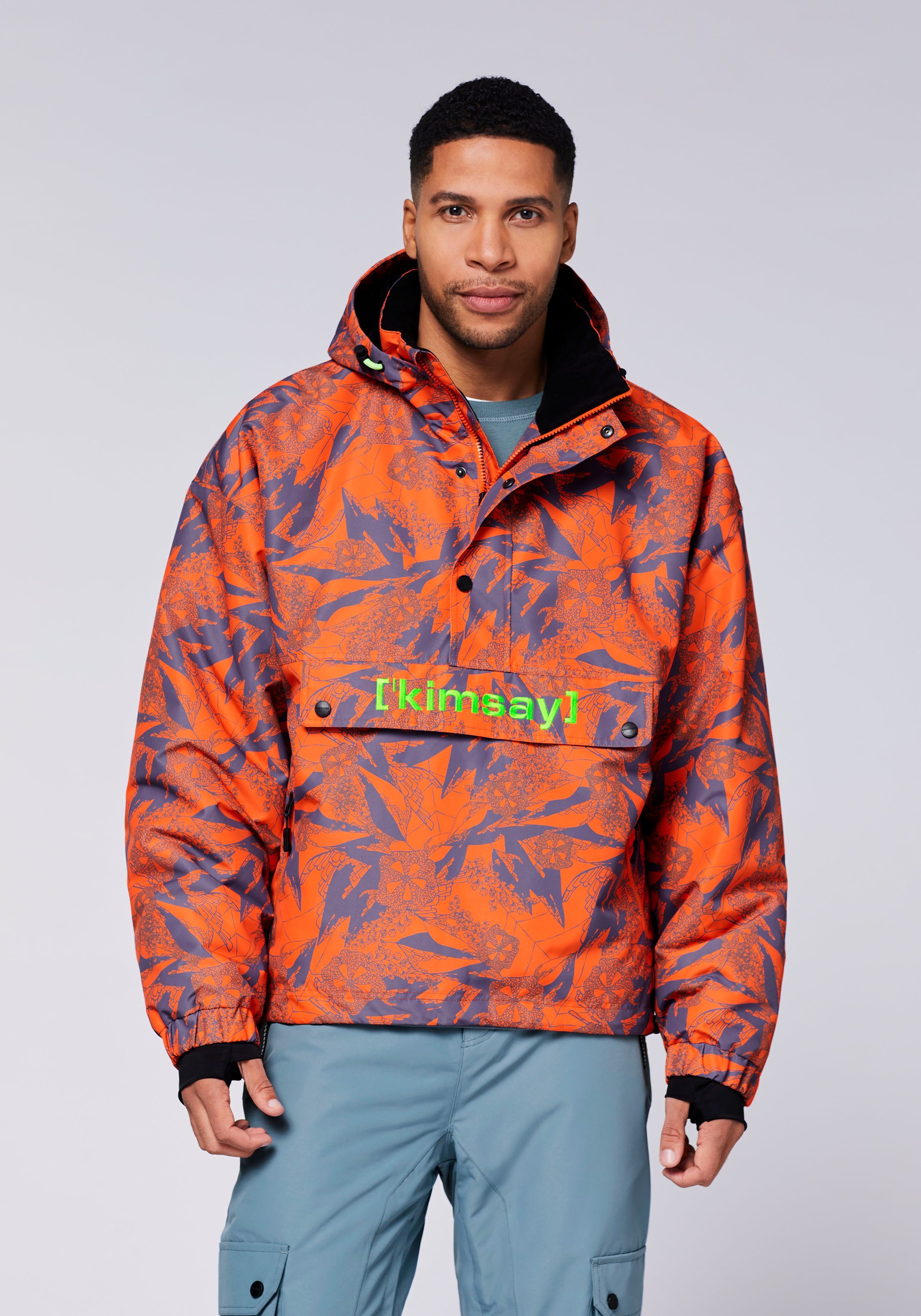 Outdoorjacke ORNG/PURPLE AOP