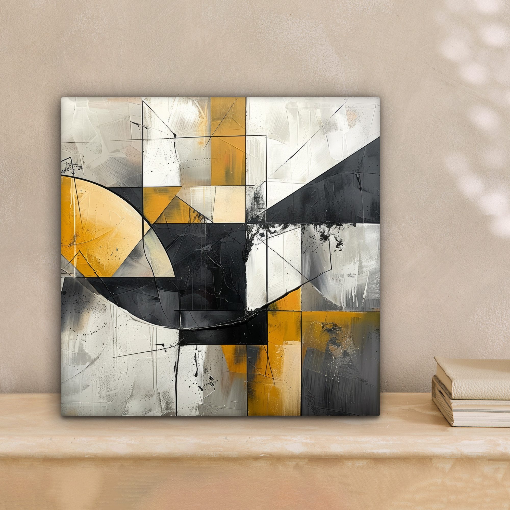 OneMillionCanvasses® Leinwandbild Abstrakt - Kunst - Geometrisch - Ästhetisch, Fotodruck (1 St), Wandbild, Deko Schlafzimmer Wohnzimmer Flur 20x20 cm