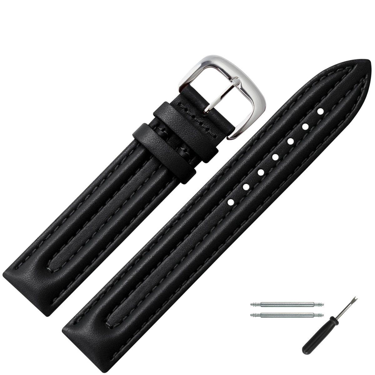 MARBURGER Uhrenarmband 20mm Leder günstig online kaufen