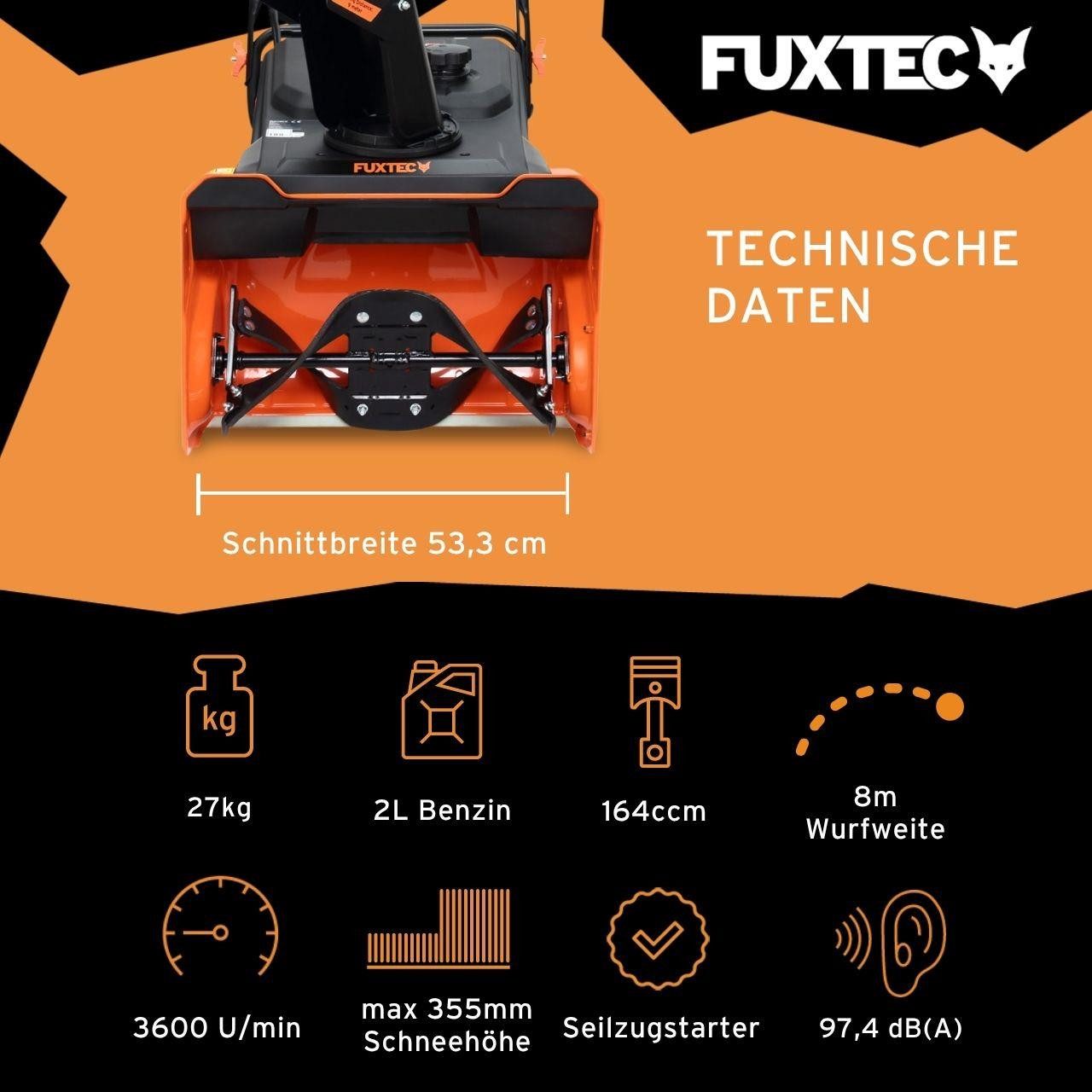 FUXTEC Benzin-Schneefräse FX-SF1165, 53 cm Arbeitsbreite, verstellbarer Aus günstig online kaufen