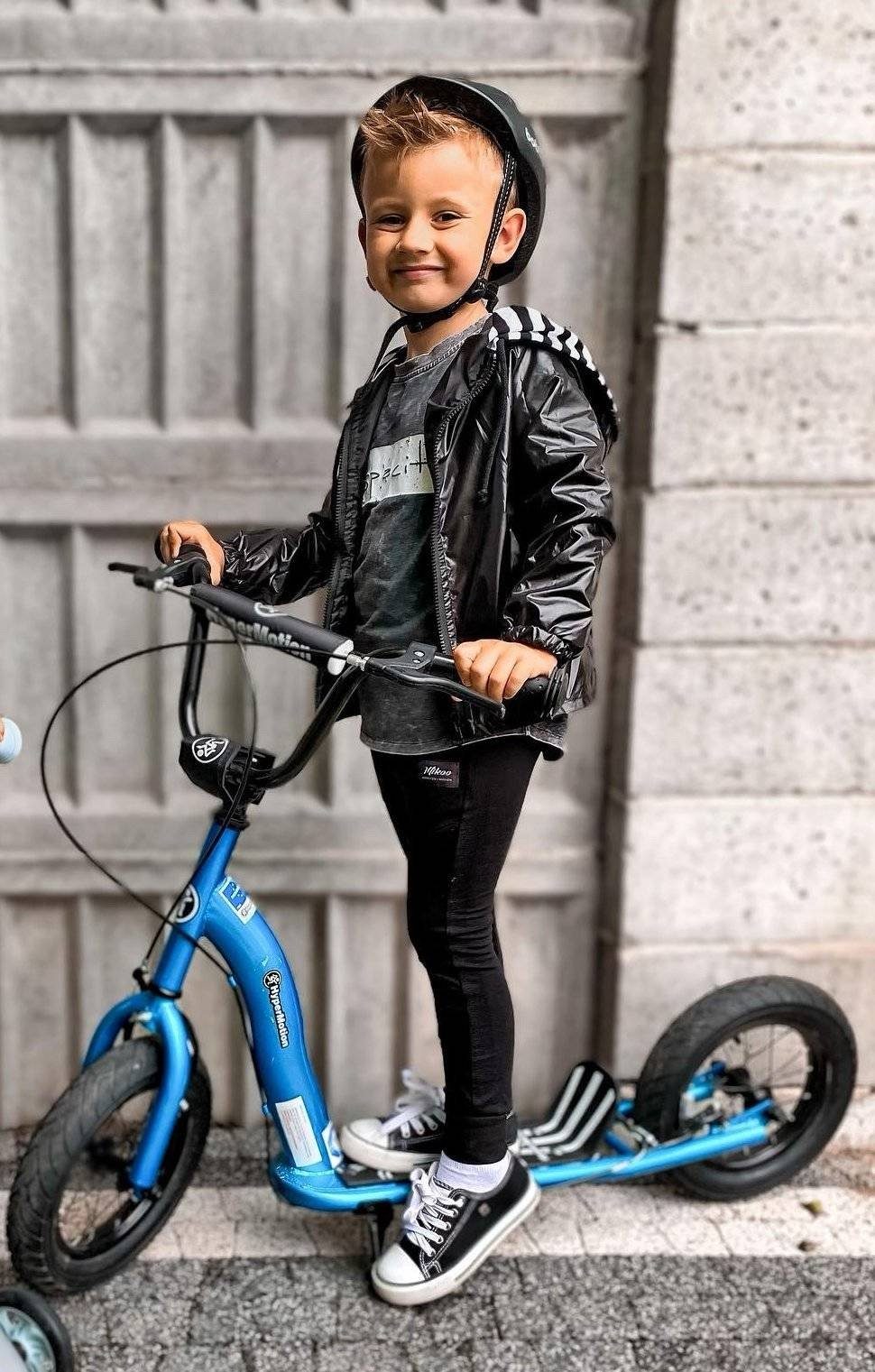 HyperMotion Scooter Tretroller RUBY 12 – Blau mit 30 cm Luftreifen