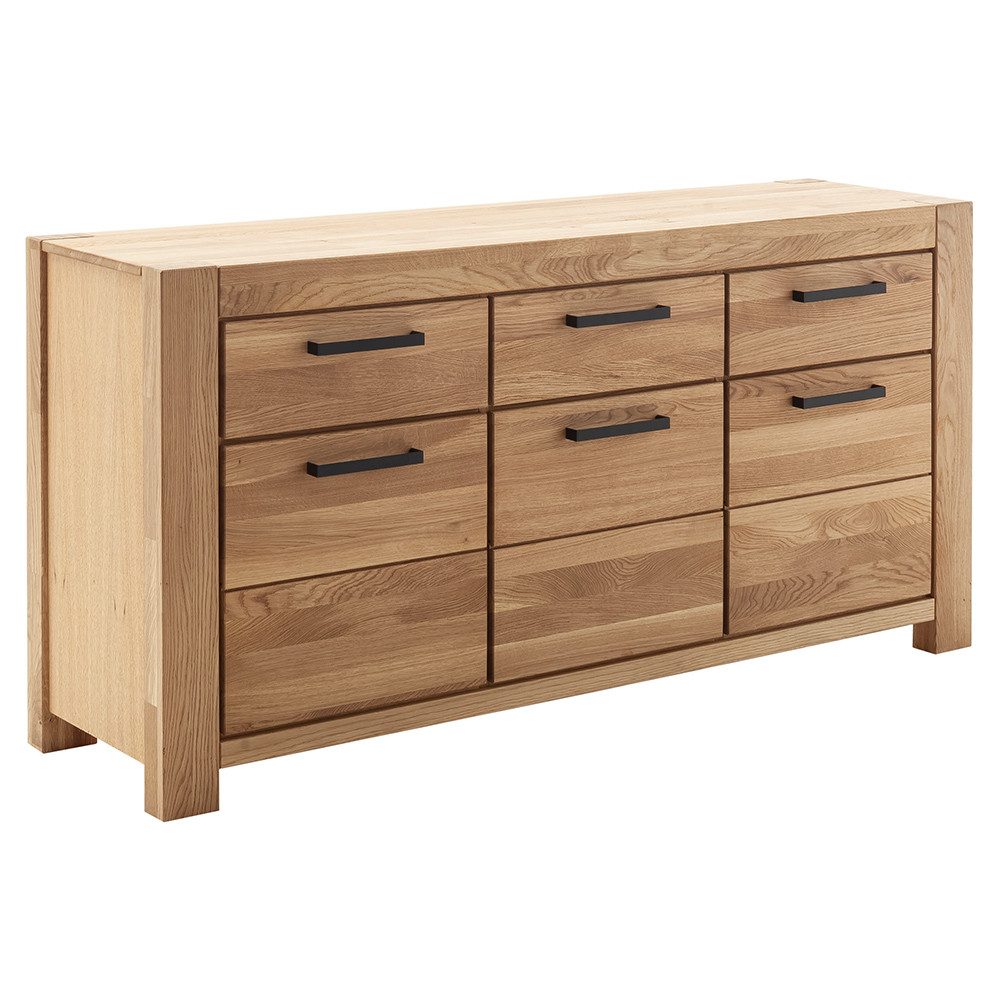 Lomadox Sideboard SELISTE-06, Masshivholzschrank, Eiche teilmassiv geölt, 172cm breit