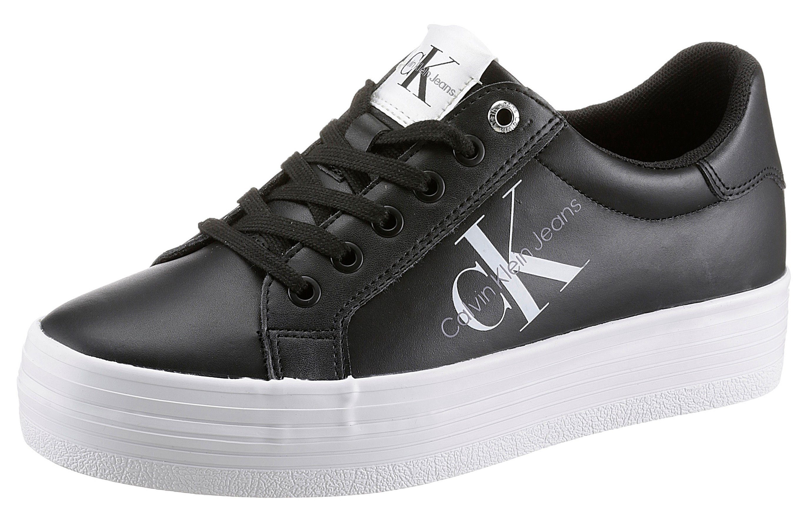 Calvin Klein Jeans VULC FLATFORM LACEUP LOW LTH Plateausneaker weicher Scha günstig online kaufen