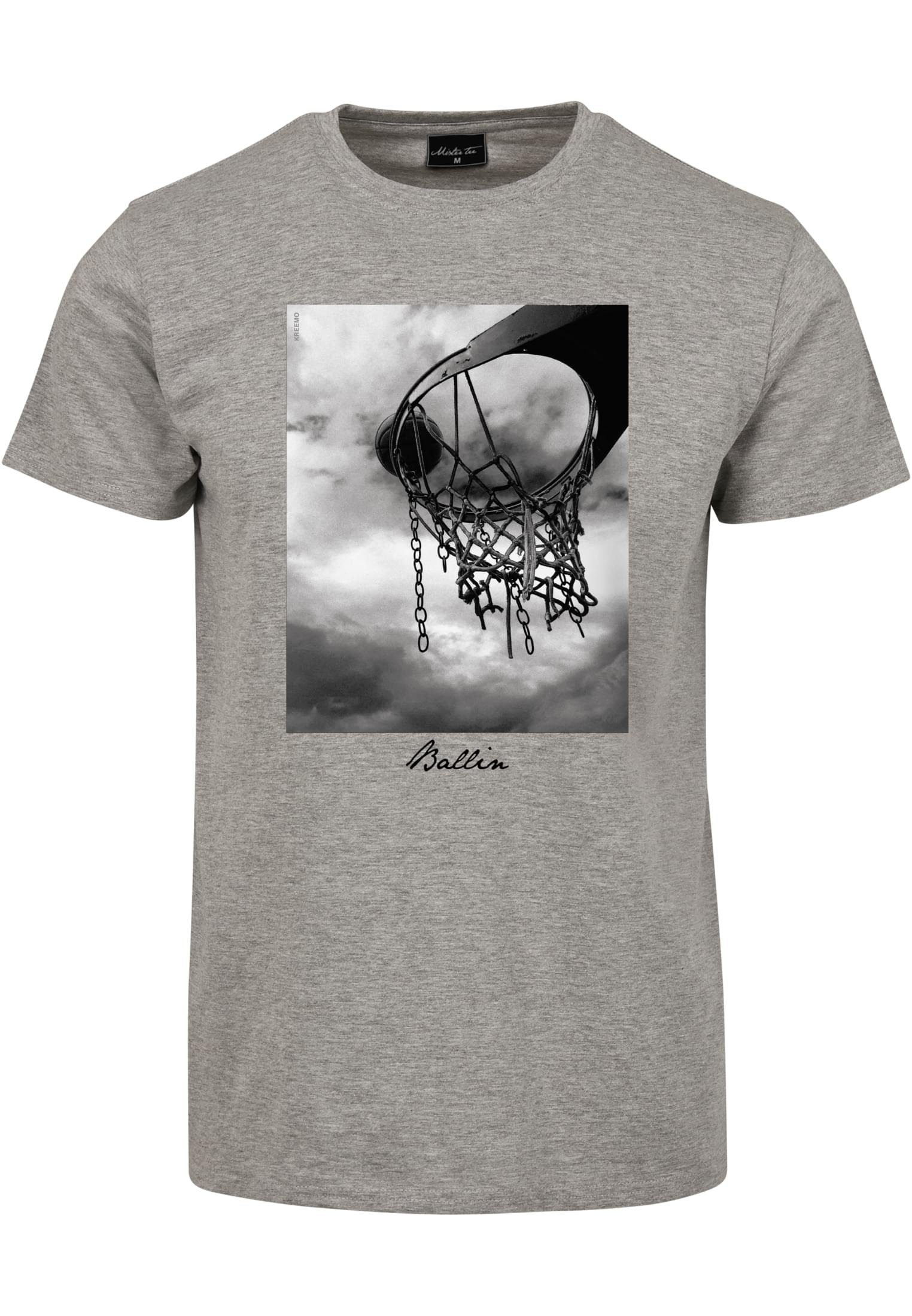 MisterTee Kurzarmshirt Herren Ballin 2.0 Tee (1-tlg) heathergrey