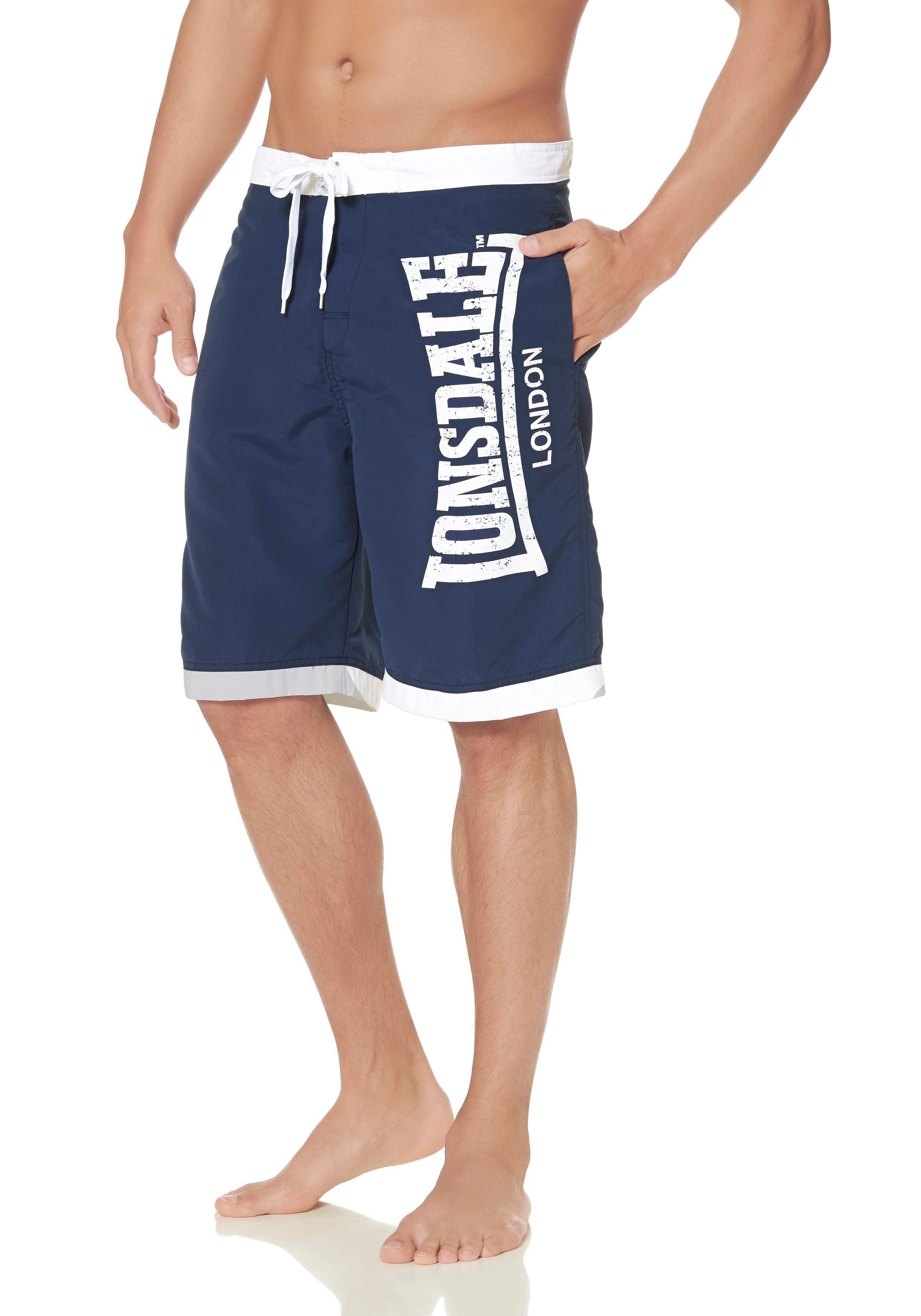 Beach navy/white CLENNELL Short Lonsdale Boardshorts
