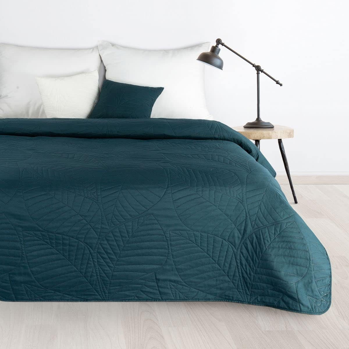 Design91 Tagesdecke BONI/6, Steppung Blätter Muster, günstig online kaufen