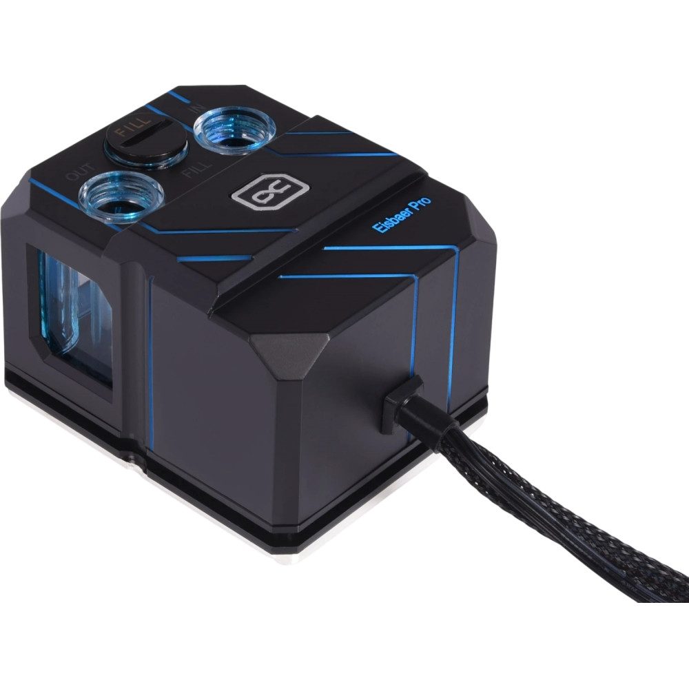 AlphaCool Wasserkühlung Eisbaer Pro Aurora Solo Digital RGB - CPU Wasserkühler - schwarz