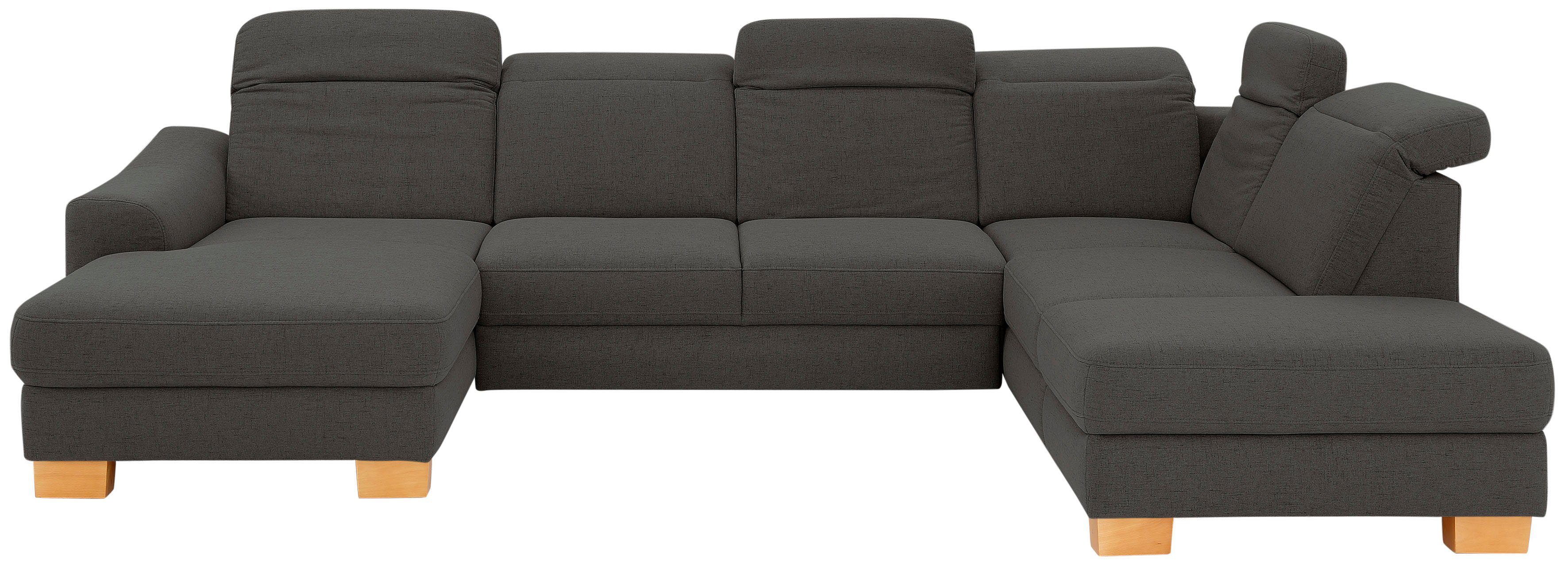 Home affaire Wohnlandschaft Dundee U-Form, wahlweise mit Kopfteilverstellung und zusätzlich mit Bettfunktion