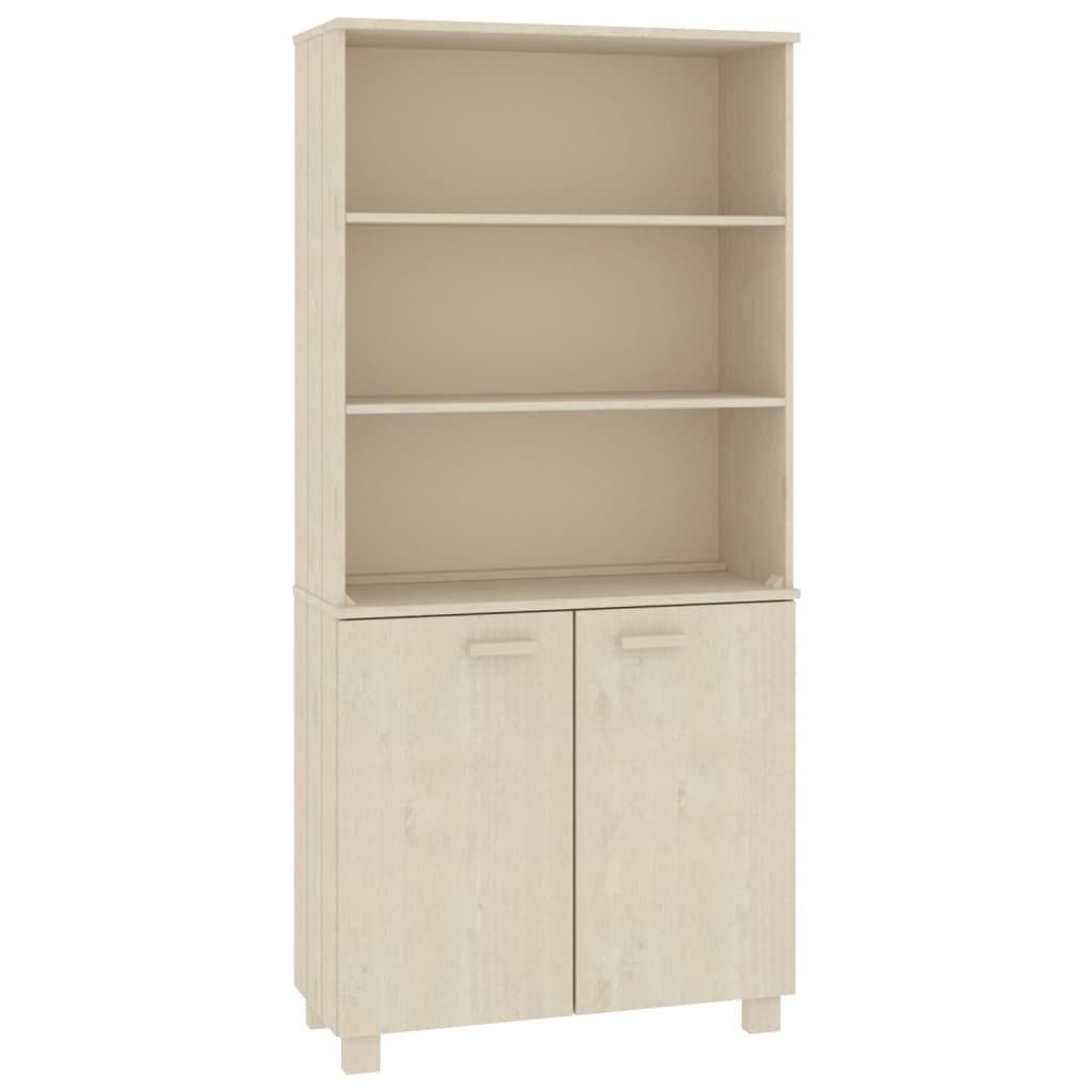 vidaXL Highboard Highboard HAMAR Massivholz Kiefer Honigbraun (2 St)