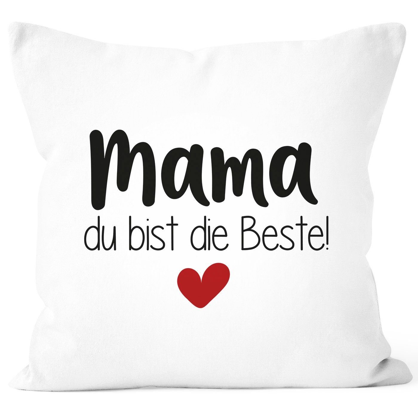 SpecialMe Dekokissen Kissen-Bezug Mama du bist die Beste Danke sagen Gesche günstig online kaufen