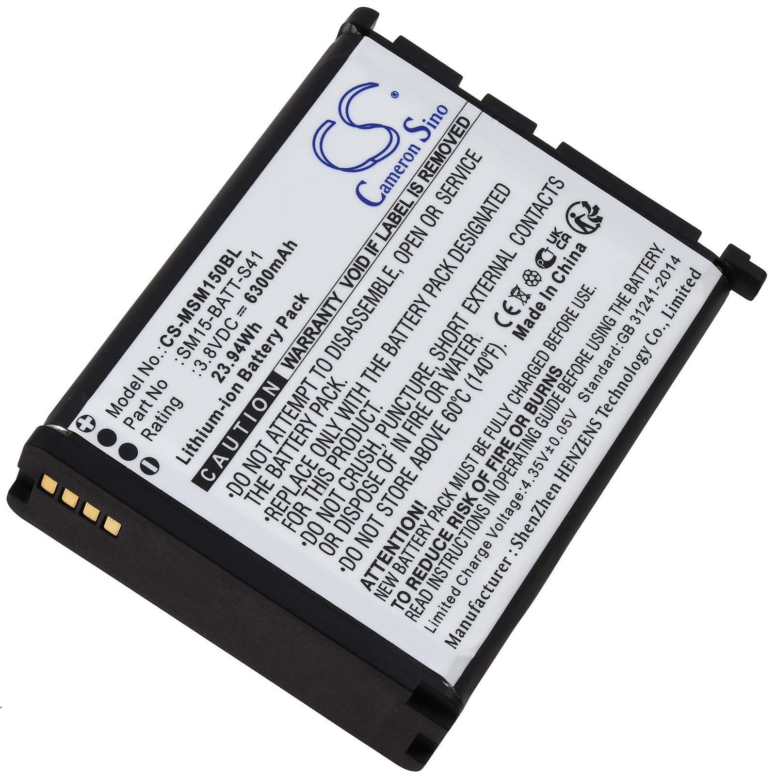 Powery Akku für M3 Mobile Typ SM15-BATT-S41 Akku 6300 mAh (3.8 V)