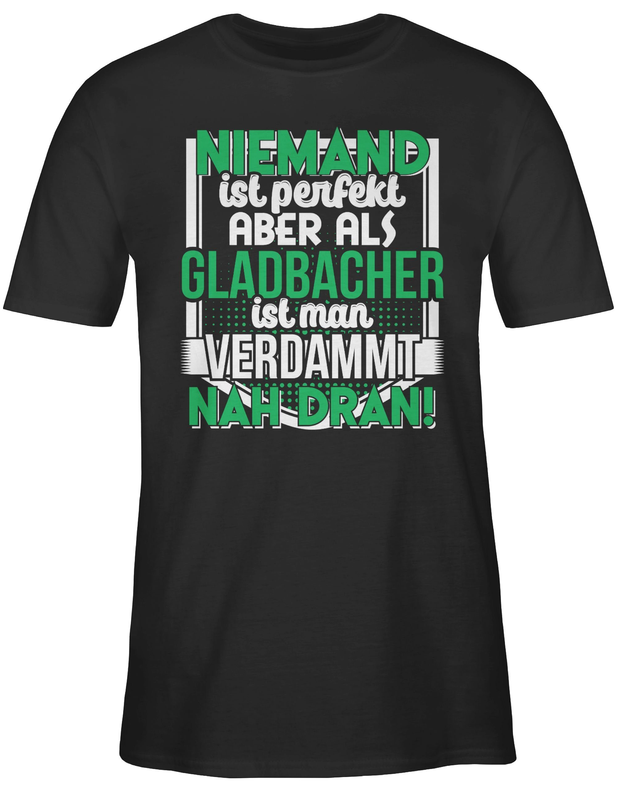 T-Shirt Outfit und Stadt Niemand Gladbacher Shirtracer perfekt 01 ist Schwarz City