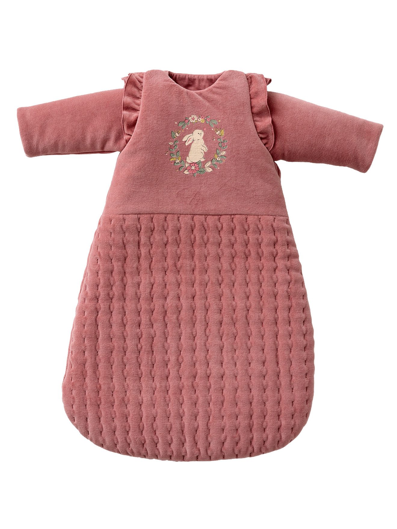 vertbaudet Babyschlafsack Baby Winterschlafsack VERZAUBERTER HASE mit Volan günstig online kaufen