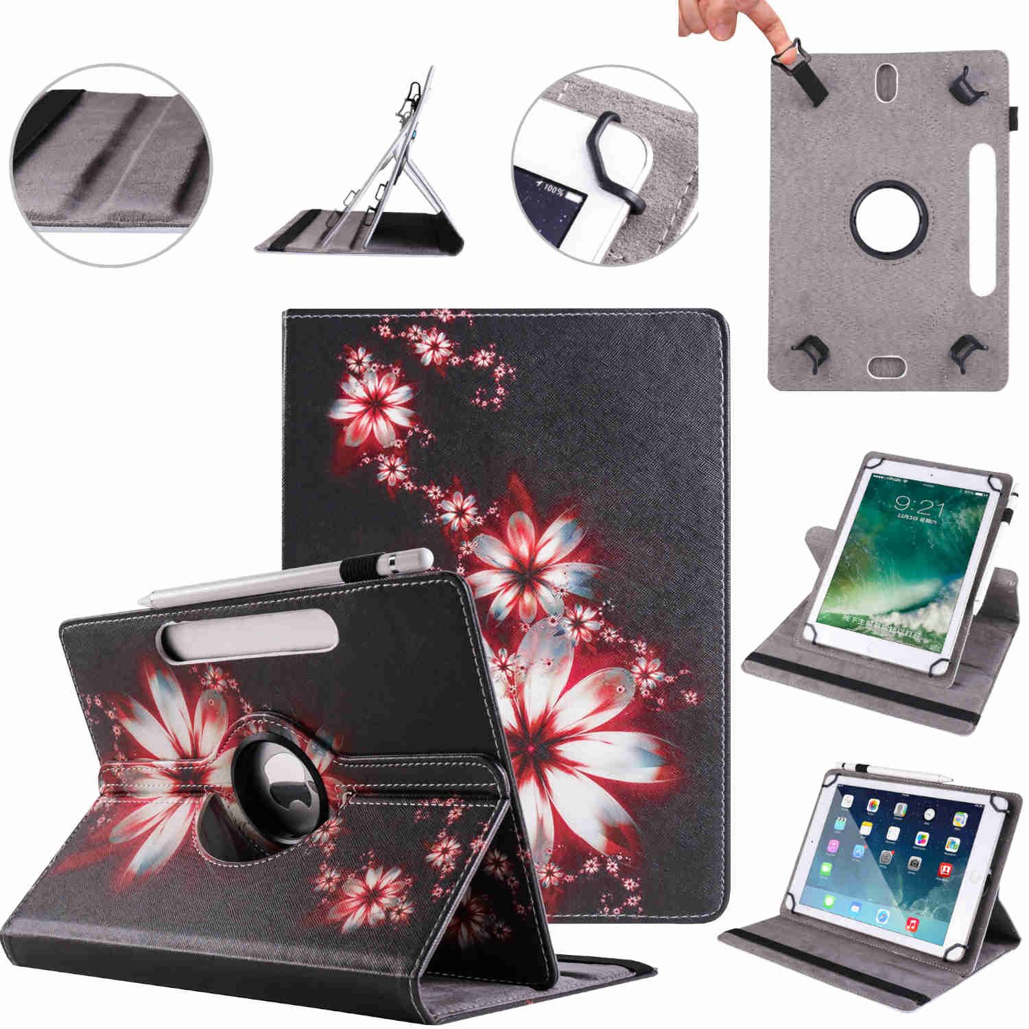 Wigento Tablet-Hülle Für Apple iPad Air 11 Zoll 2025 / 2024 360 Grad Uni Motiv 11 Tasche