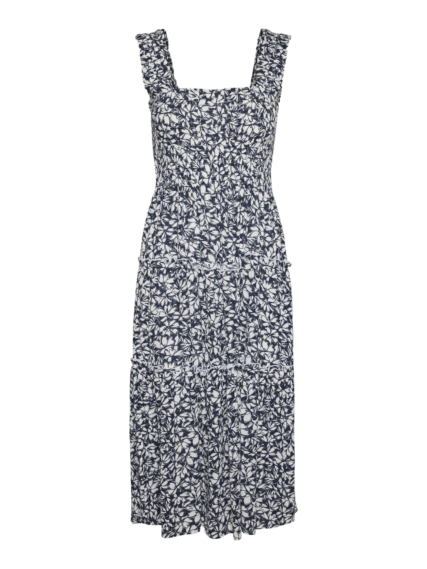 VERO MODA Sommerkleid VMMENNY SL SMOCK CALF DRESS WVN GA mehr