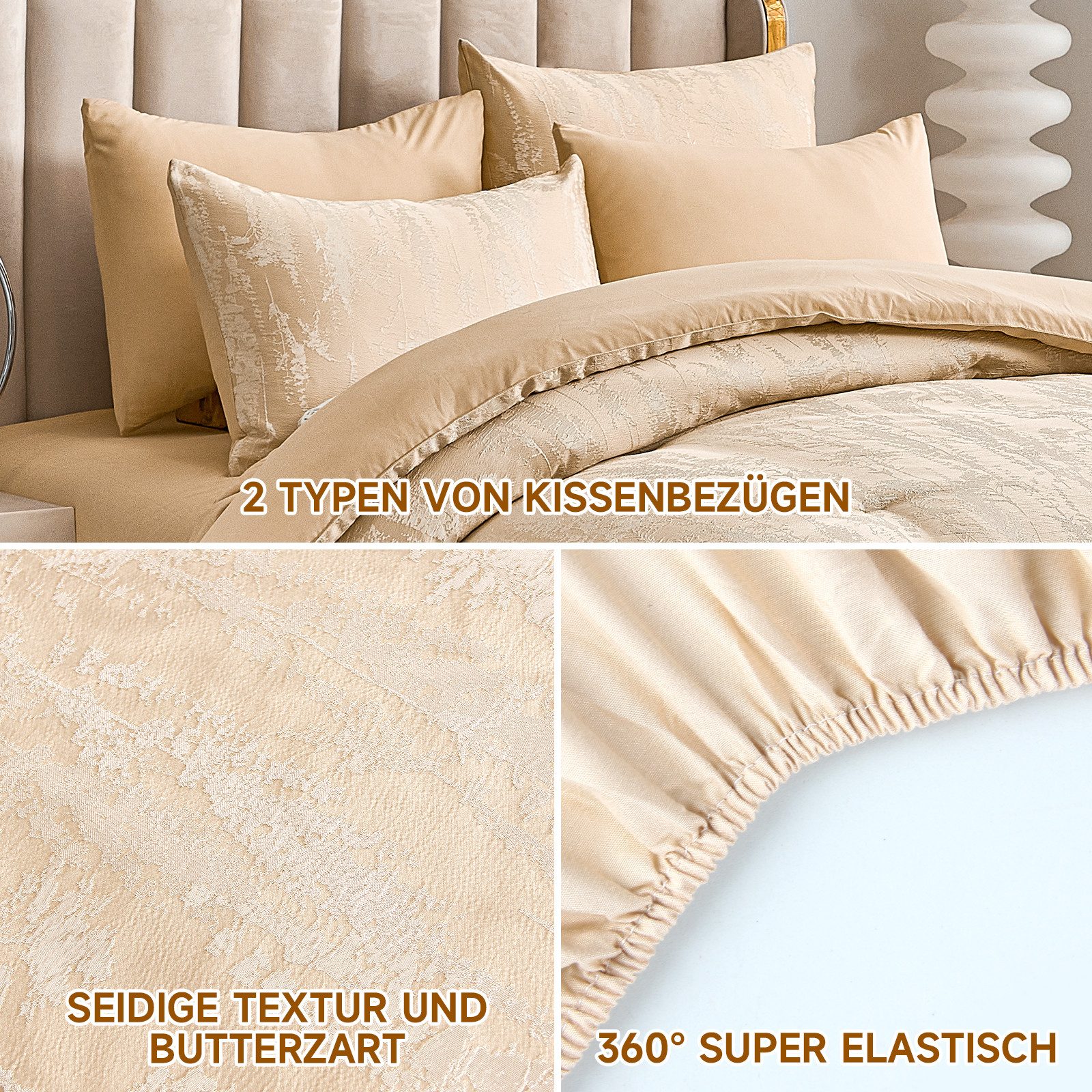 HOMELUX Bettwäsche 180x200 6teilig Steppdecke 220x240 günstig online kaufen