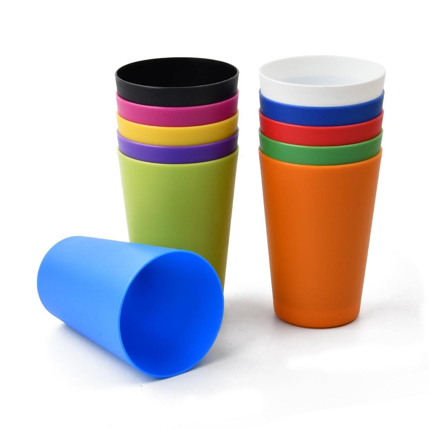 LuxusKollektion Kinderbecher 11 Stk Kunststoffbecher bunt 260ml Kinder Reise bruchsicher