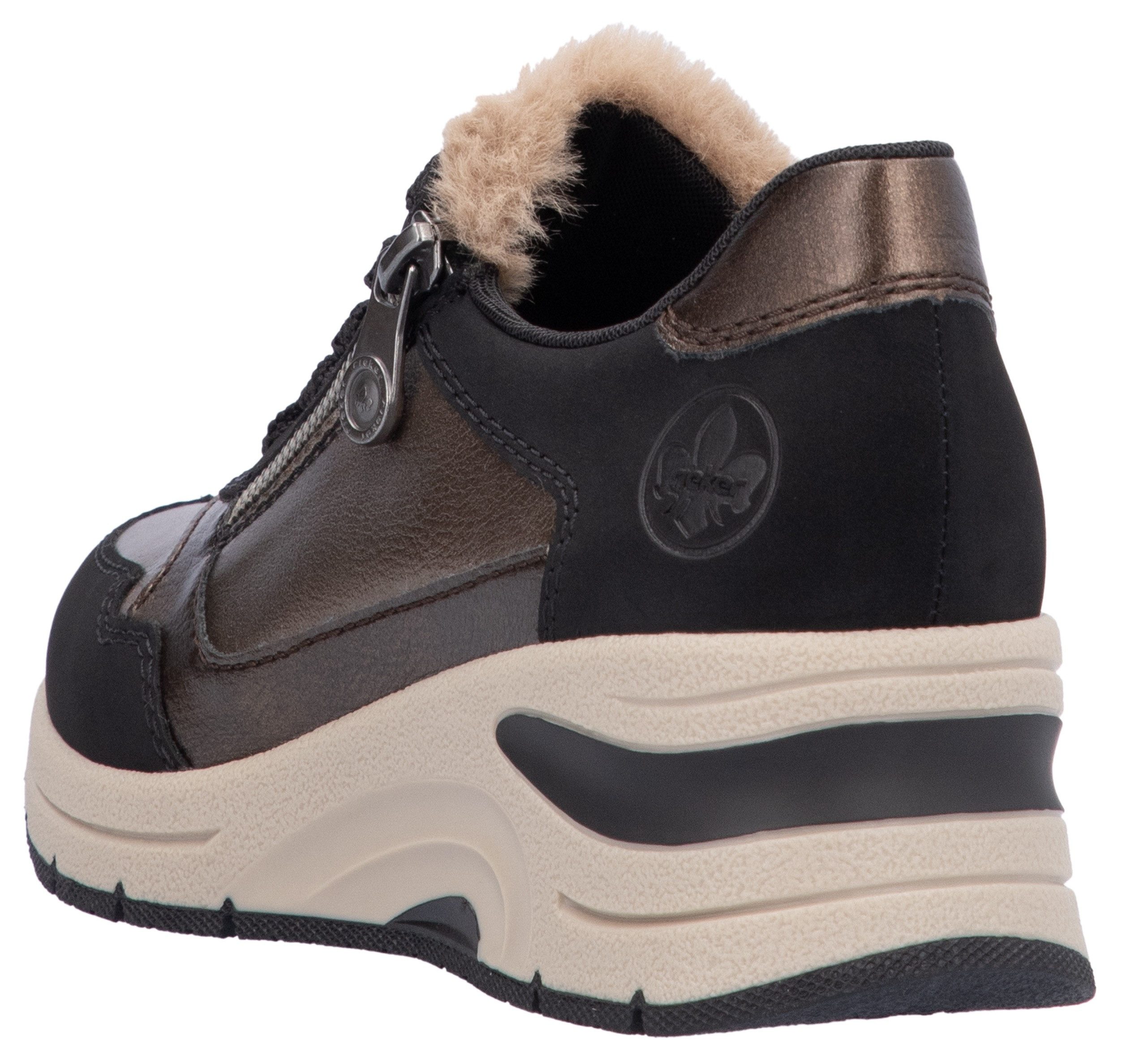 Rieker Keilsneaker, Freizeitschuh, Schnürschuh mit Schaftrandpolsterung, günstig online kaufen