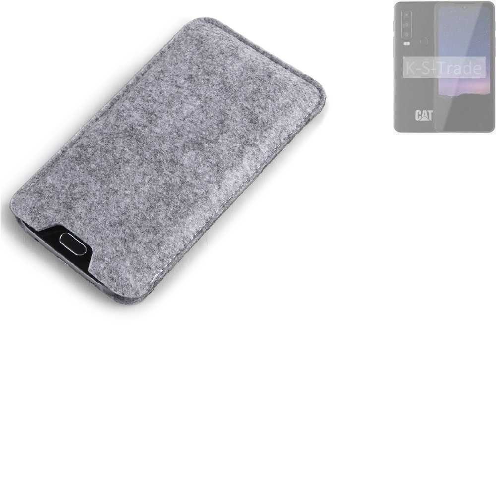 K-S-Trade Handyhülle für Cat Cat S75, Filz Handyhülle erpillar S75 Schutzhülle Filztasche Filz Tasche