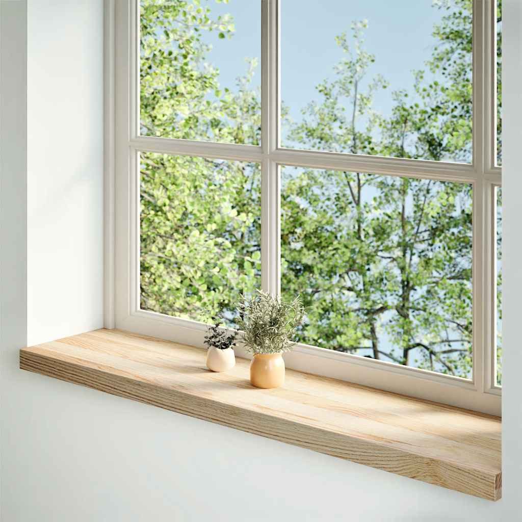 vidaXL Fensterbank 120 x 25 x 2 cm Fensterbänke 2 Stk Unbehandelt 120x25x2 cm Massivholz